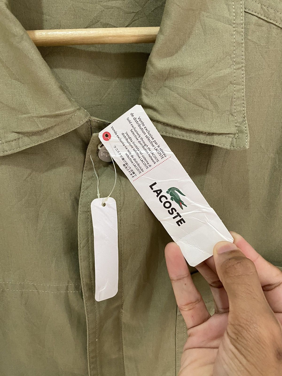 Comme des Garcons SHIRT × Lacoste LACOSTE JAPAN UTILITY KHAKI WORK SHIRT Size US M / EU 48-50 / 2 - 12 Thumbnail