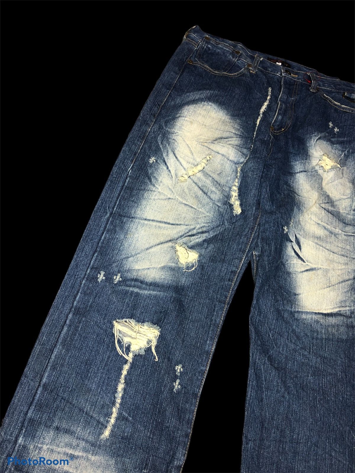 Other WASHED BLUE EXHIBITIONIST DISTRESSED DENIM Size US 34 / EU 50 - 2 Thumbnail