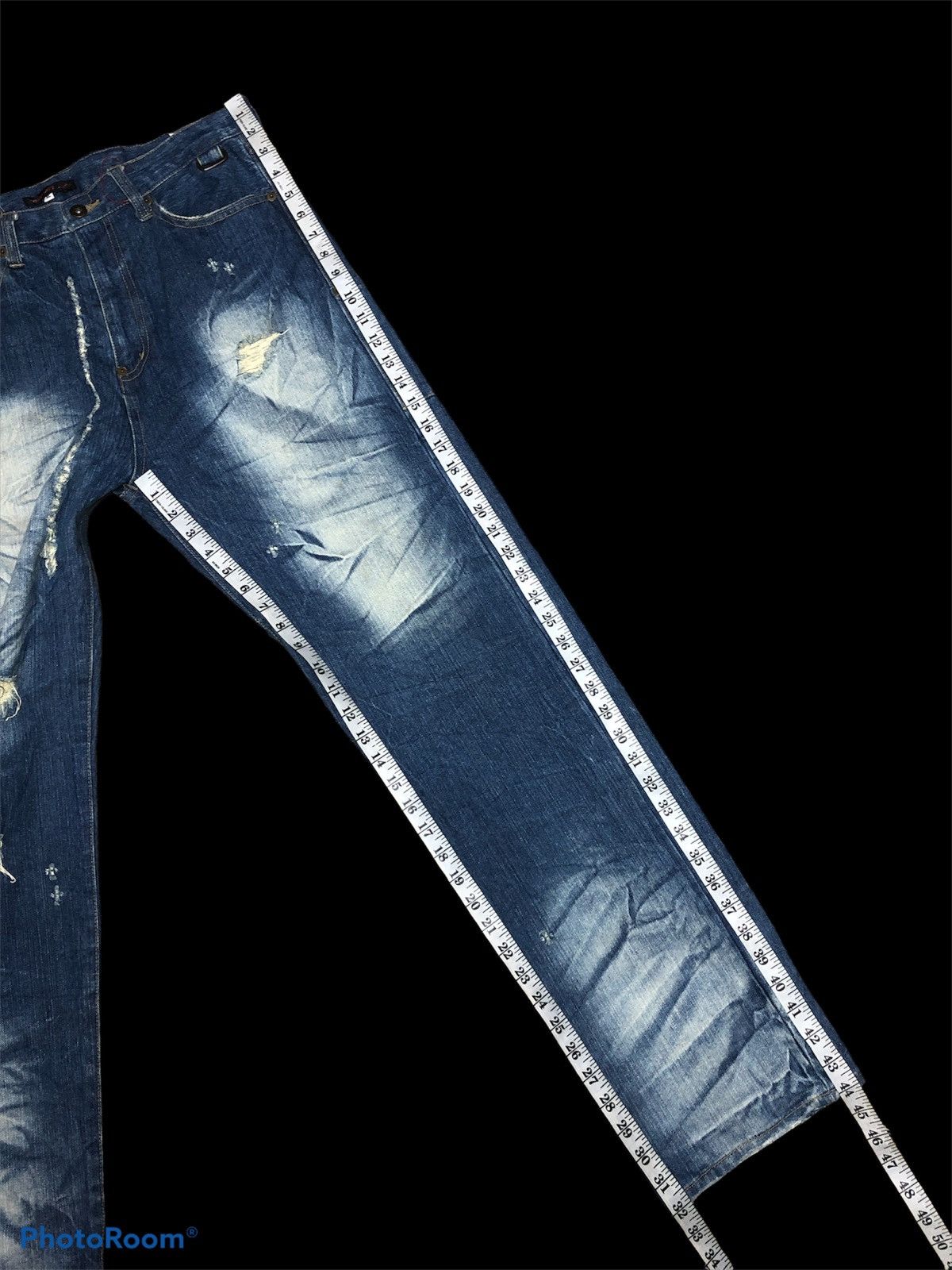 Other WASHED BLUE EXHIBITIONIST DISTRESSED DENIM Size US 34 / EU 50 - 11 Thumbnail