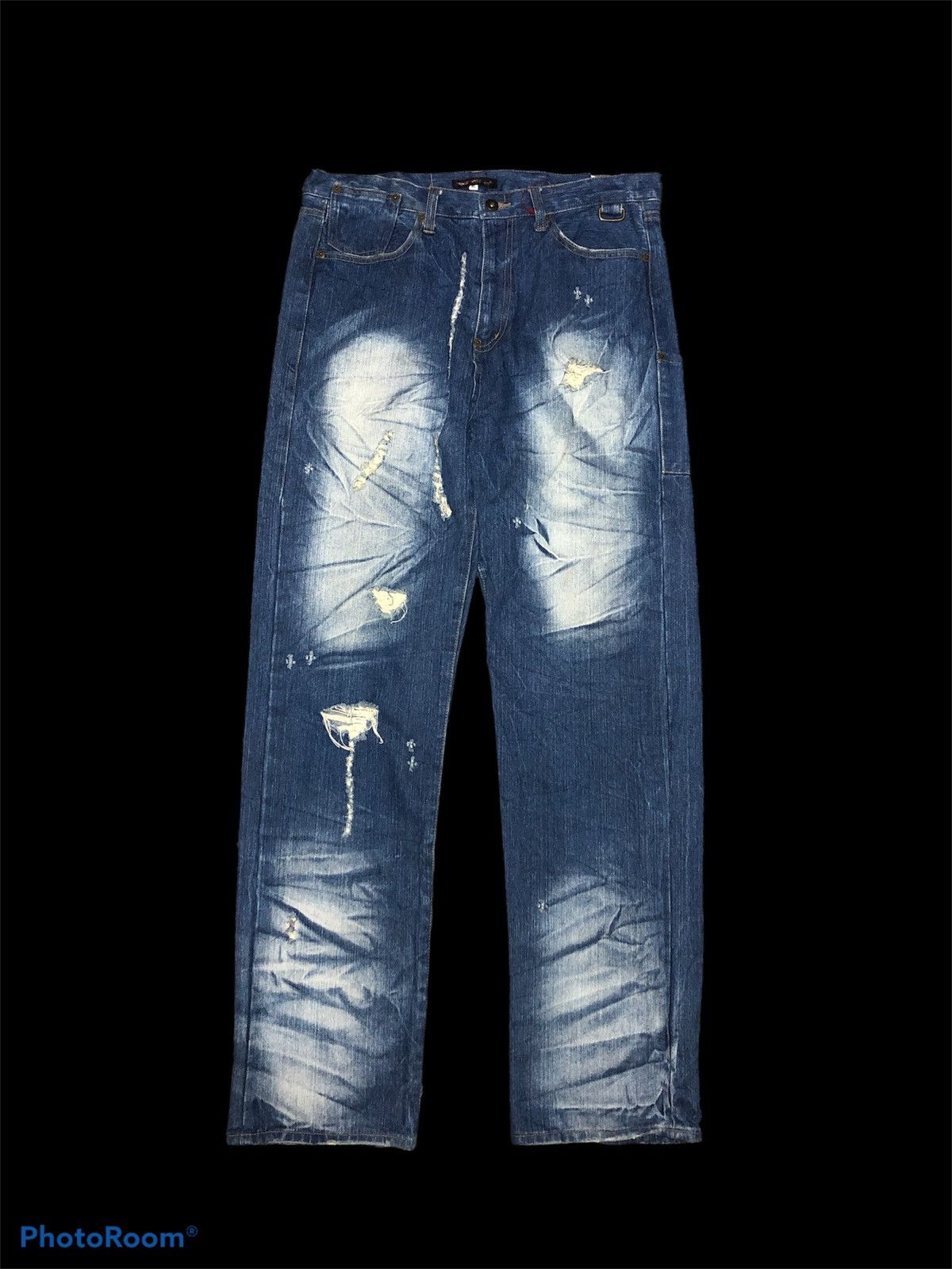 Other WASHED BLUE EXHIBITIONIST DISTRESSED DENIM Size US 34 / EU 50 - 1 Thumbnail