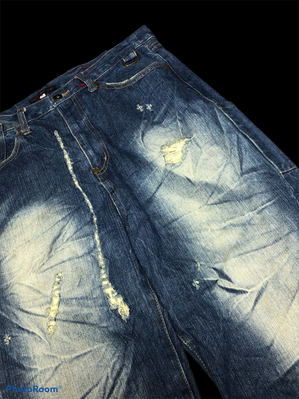 Other WASHED BLUE EXHIBITIONIST DISTRESSED DENIM Size US 34 / EU 50 - 3 Thumbnail