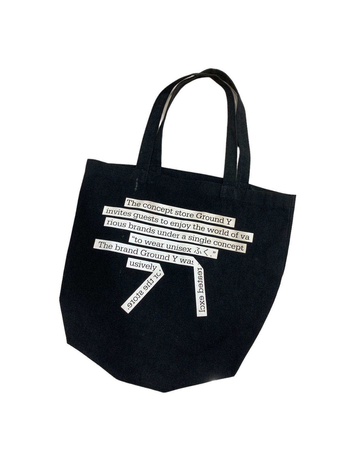 Ground Y × Yohji Yamamoto GROUND Y RIBBON PRINT TOTE BAG Size ONE SIZE - 1 Thumbnail