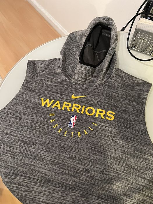 golden state warriors sleeveless hoodie nike