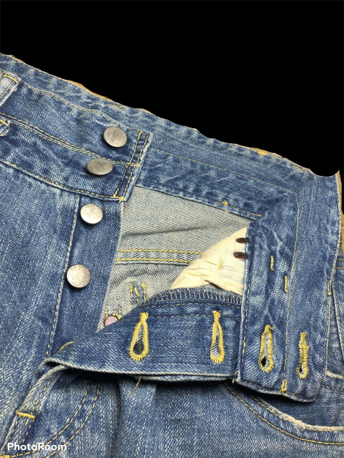 Japanese Brand DOUBLE WAIST GARCIA MARQUEZ DISTRESSED DENIM Size US 30 / EU 46 - 4 Thumbnail
