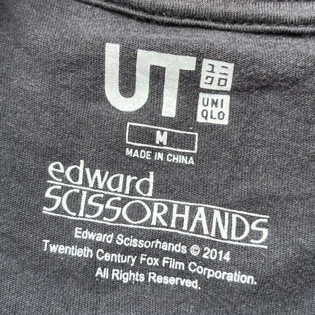 Uniqlo Edward Scissorhands Movie X Uniqlo Japan TShirt Size US M / EU 48-50 / 2 - 7 Thumbnail