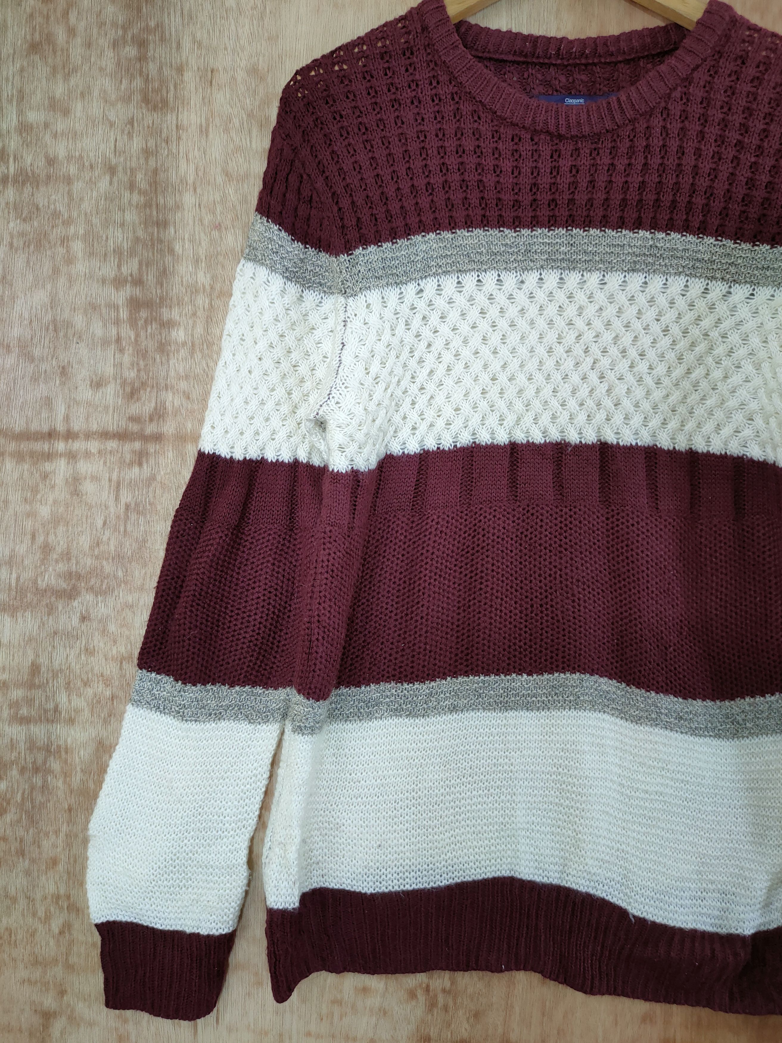 Aran Isles Knitwear DL Ciaopanic stripe aran isle knitwear like cobain #46-480 Size US L / EU 52-54 / 3 - 2 Thumbnail