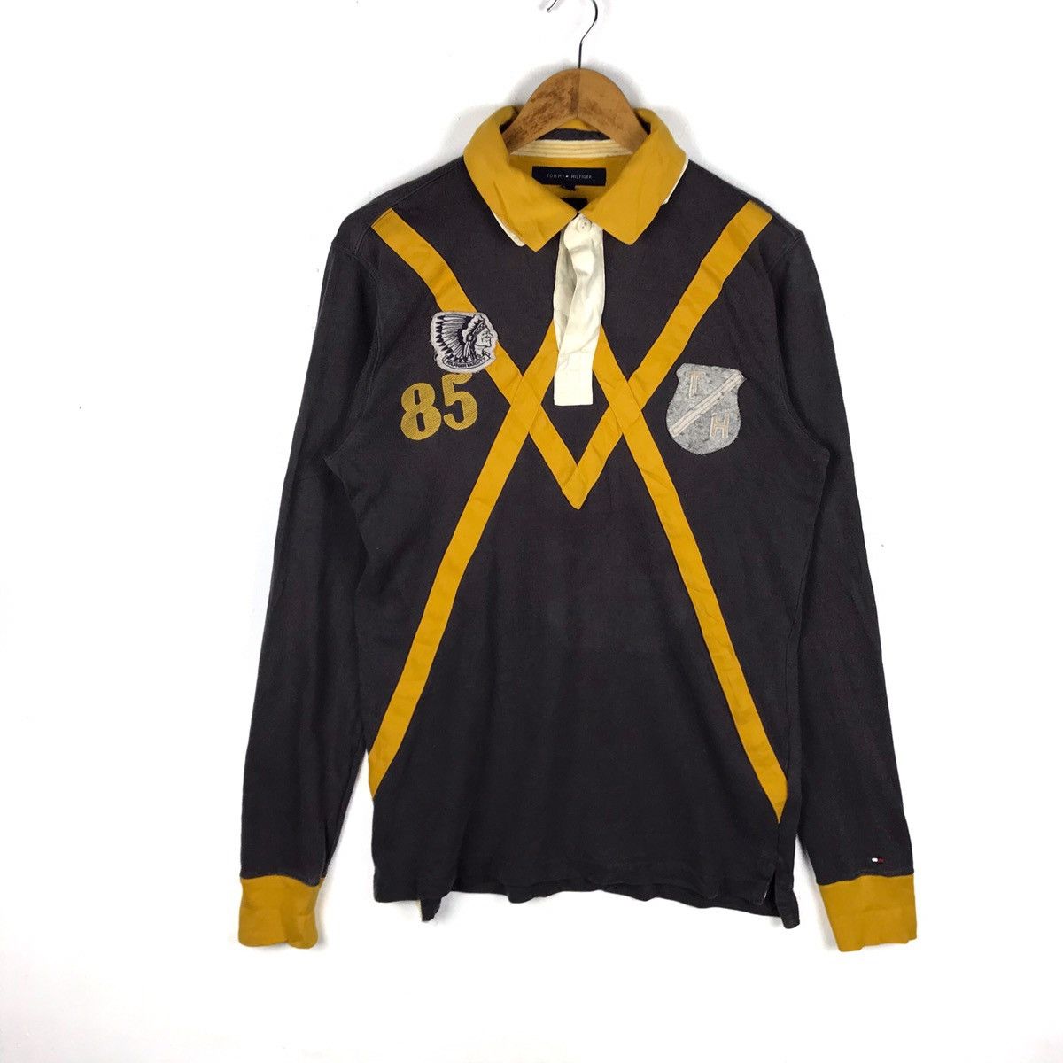 Tommy Hilfiger Vintage Tommy Hilfiger Long Sleeve Polos Rugby Shirt Size US M / EU 48-50 / 2 - 1 Thumbnail