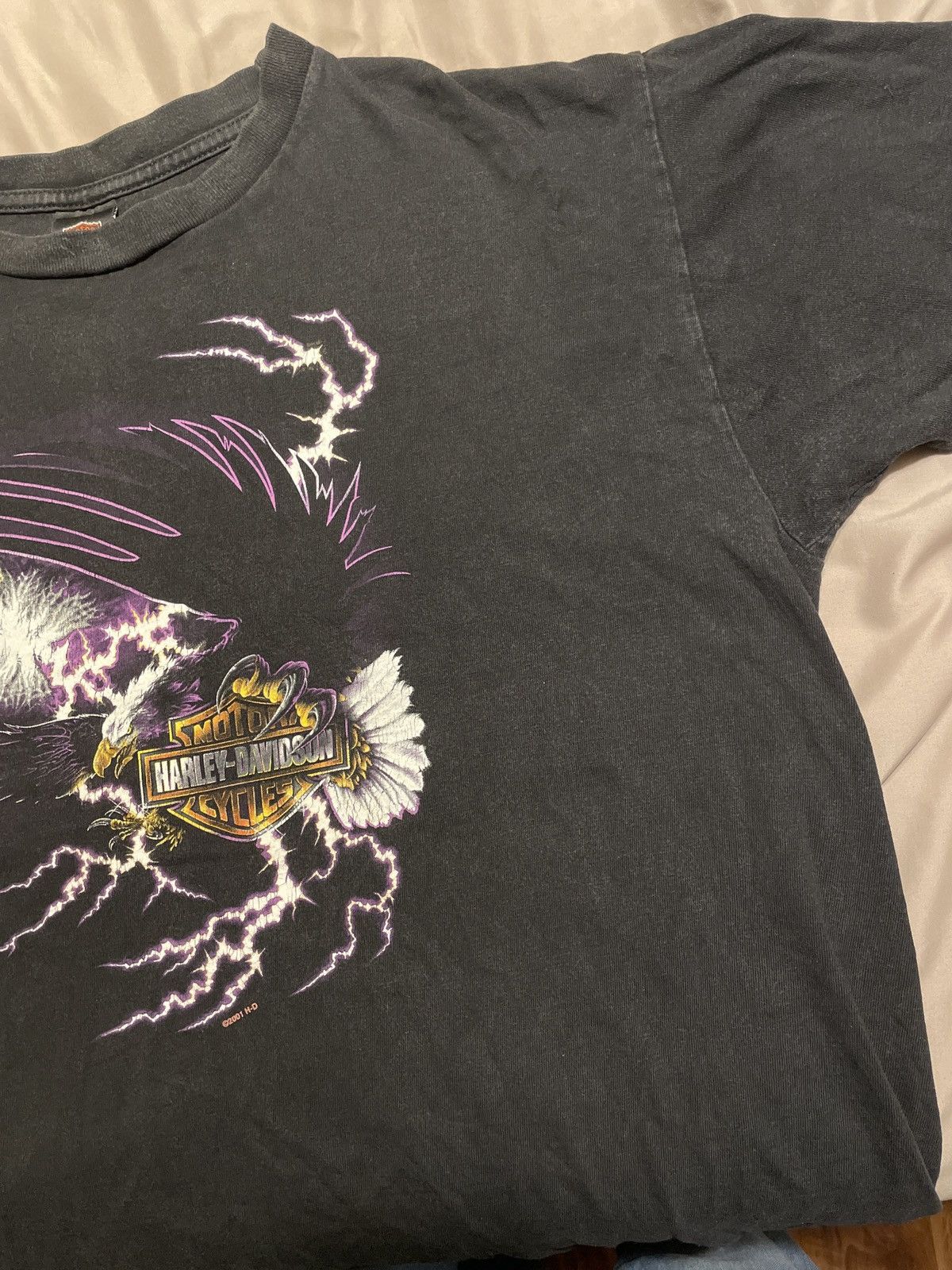 Harley Davidson Vintage Harley Davidson Lightning Graphic Tee Size US XL / EU 56 / 4 - 5 Thumbnail