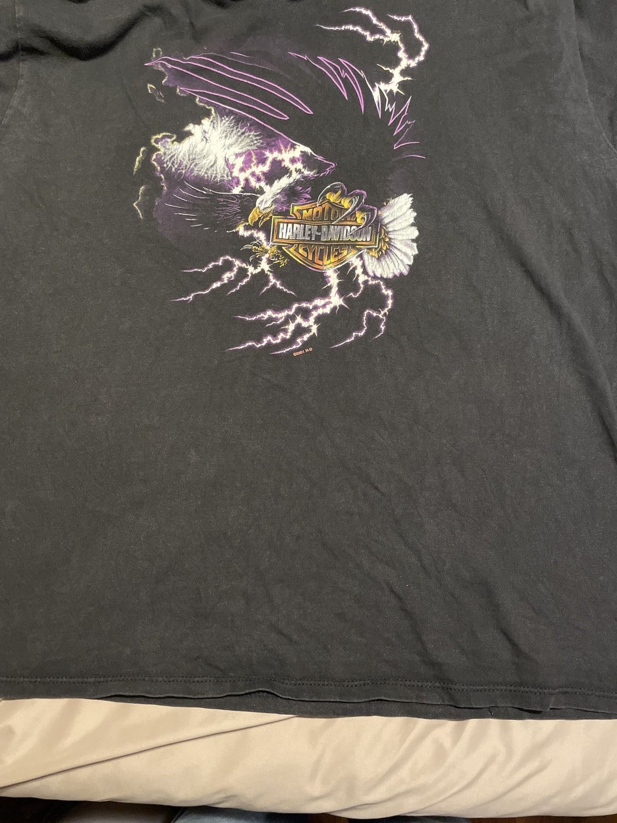 Harley Davidson Vintage Harley Davidson Lightning Graphic Tee Size US XL / EU 56 / 4 - 6 Thumbnail