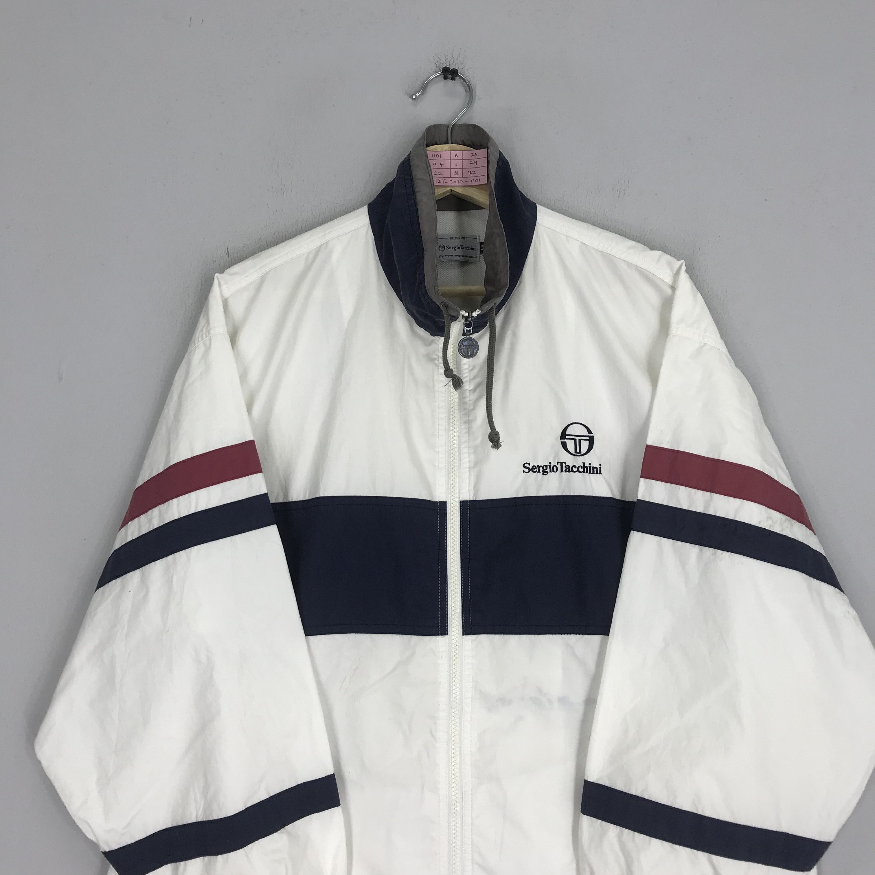 Sergio Tacchini Vintage 90s Sergio Tacchini Light Jacket Sport Windbreaker Size US XL / EU 56 / 4 - 6 Thumbnail
