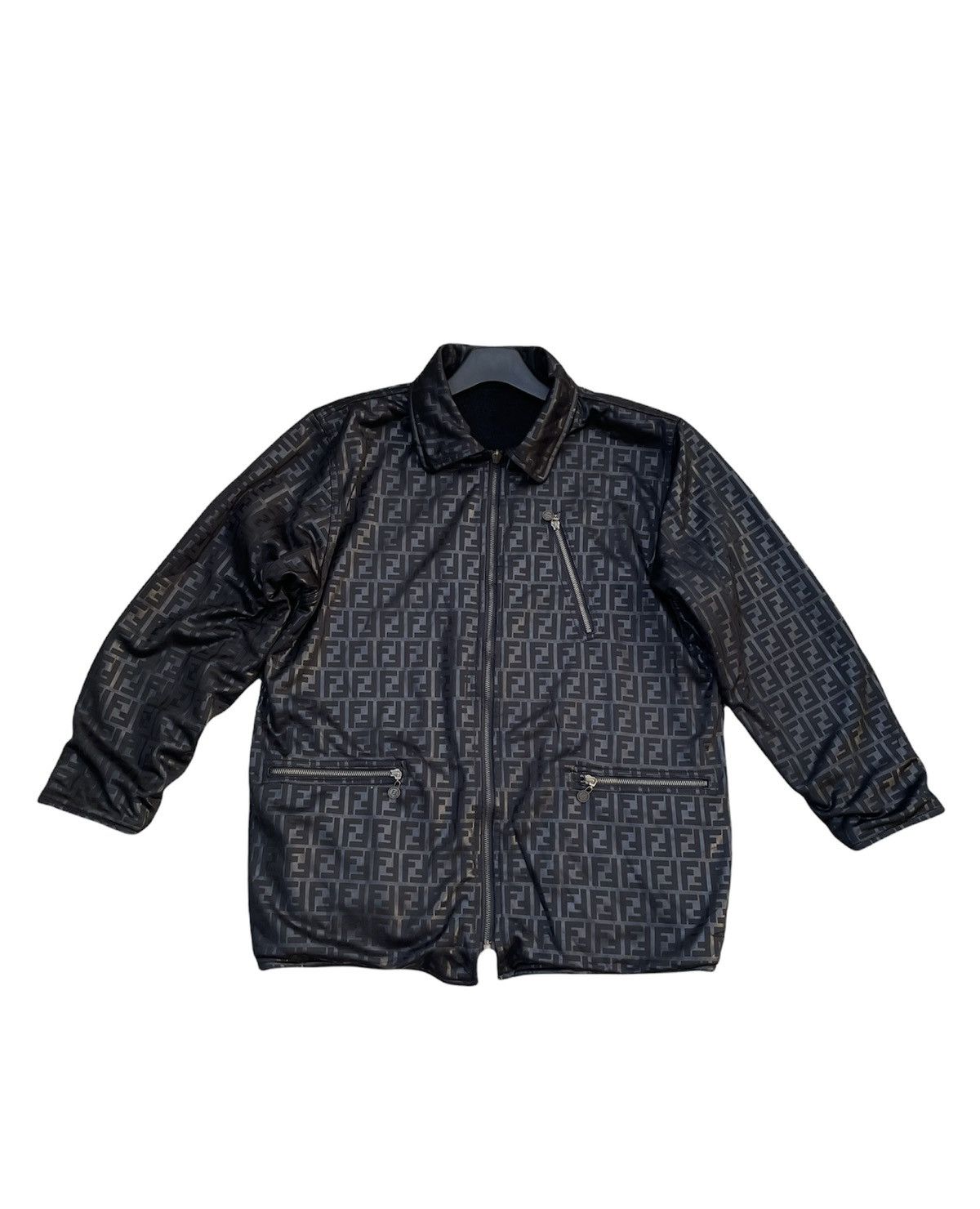 Designer × Fendi Vintage Fendi Monogram Reverseable Jacket Size US XL / EU 56 / 4 - 6 Thumbnail