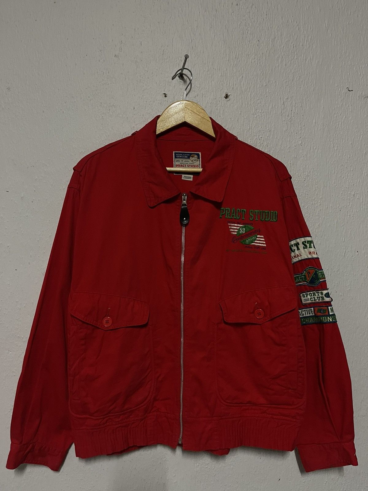 Japanese Brand Vintage Racing Sport Pract Studio Bomber Jacket Size US M / EU 48-50 / 2 - 1 Thumbnail
