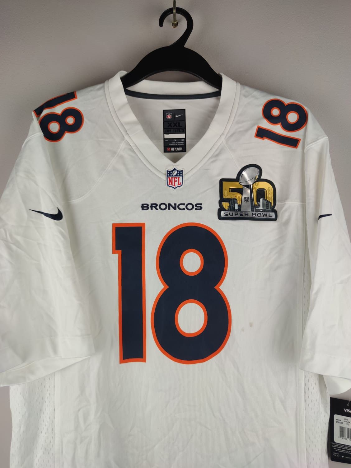 Manning #18 Denver Broncos Nike Super Bowl 50 Jersey