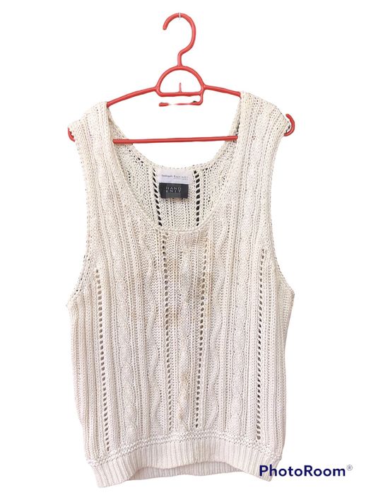 Beauty Beast YOSHIYUKI KONISHI FICCE UOMO HAND KNIT SLEEVELESS