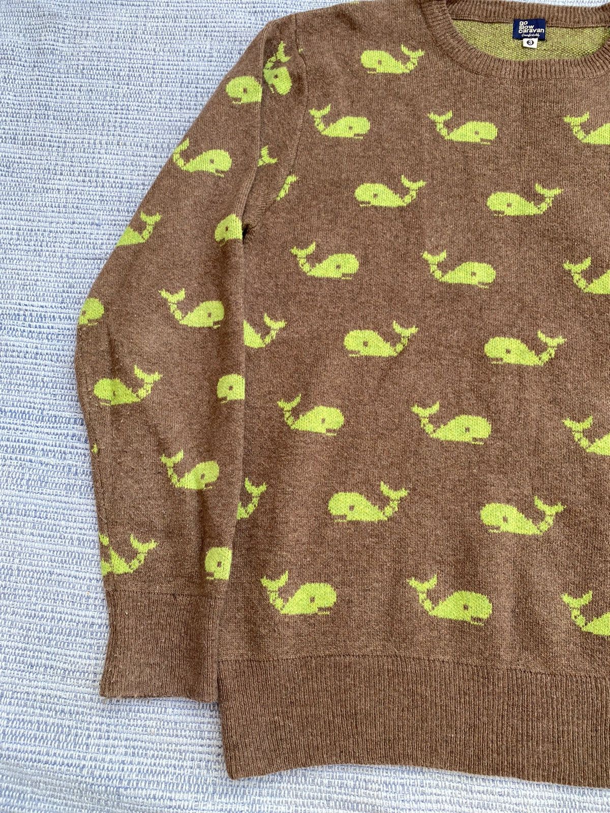 go slow caravan whales motif sweater Size US M / EU 48-50 / 2 - 4 Thumbnail