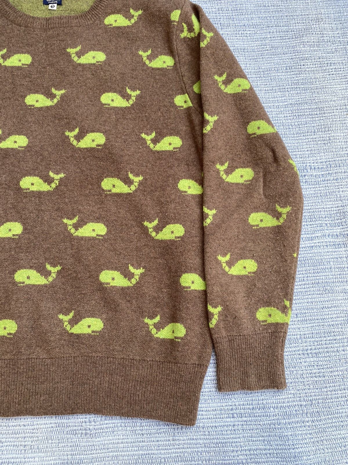 go slow caravan whales motif sweater Size US M / EU 48-50 / 2 - 3 Thumbnail