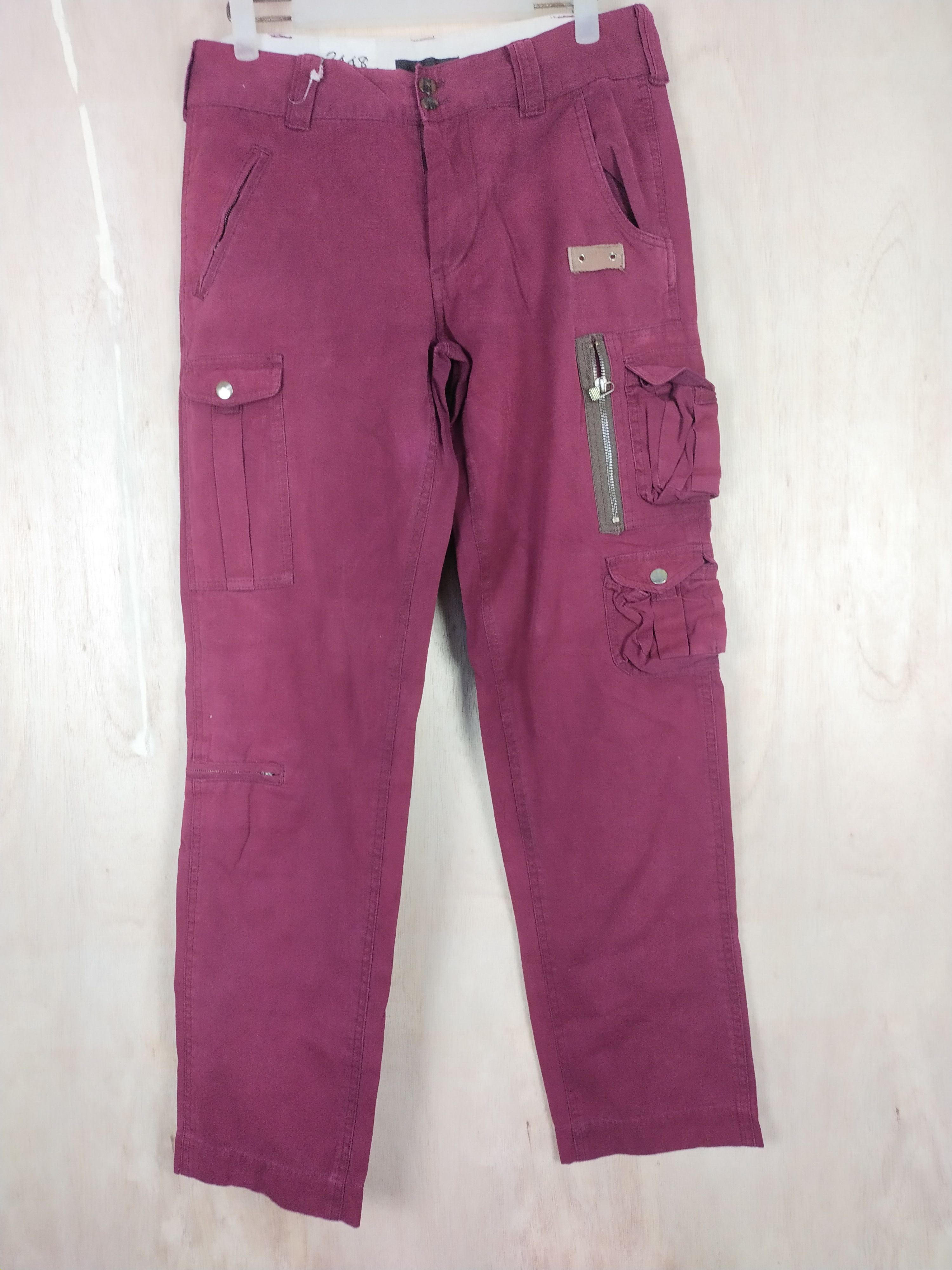 Japanese Brand Tielocken Red multi pocket tactical Cargo Pants #3448 Size US 30 / EU 46 - 1 Thumbnail
