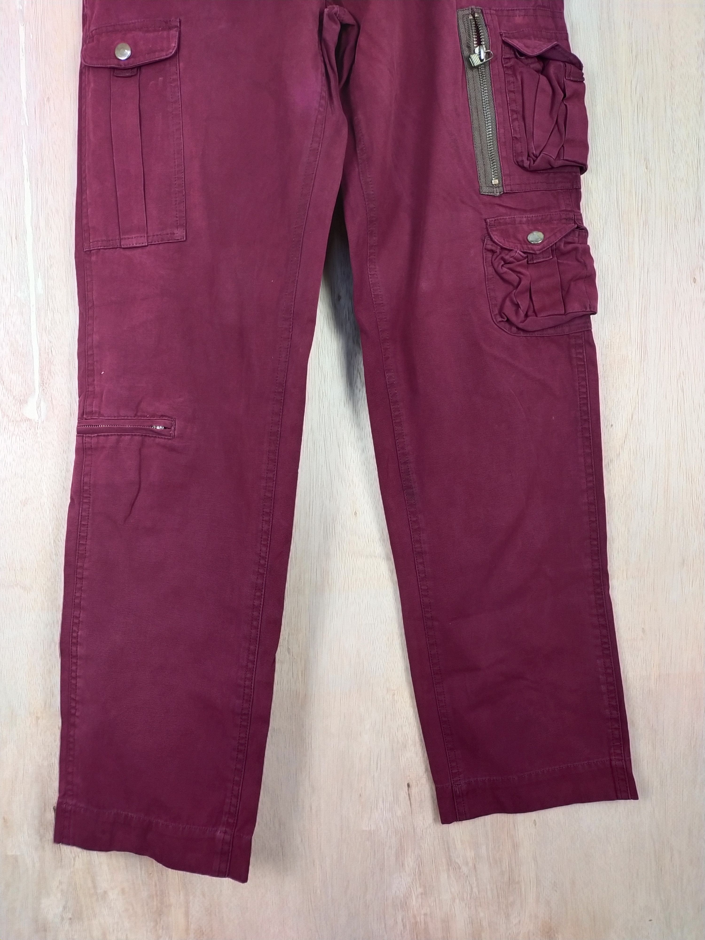Japanese Brand Tielocken Red multi pocket tactical Cargo Pants #3448 Size US 30 / EU 46 - 3 Thumbnail