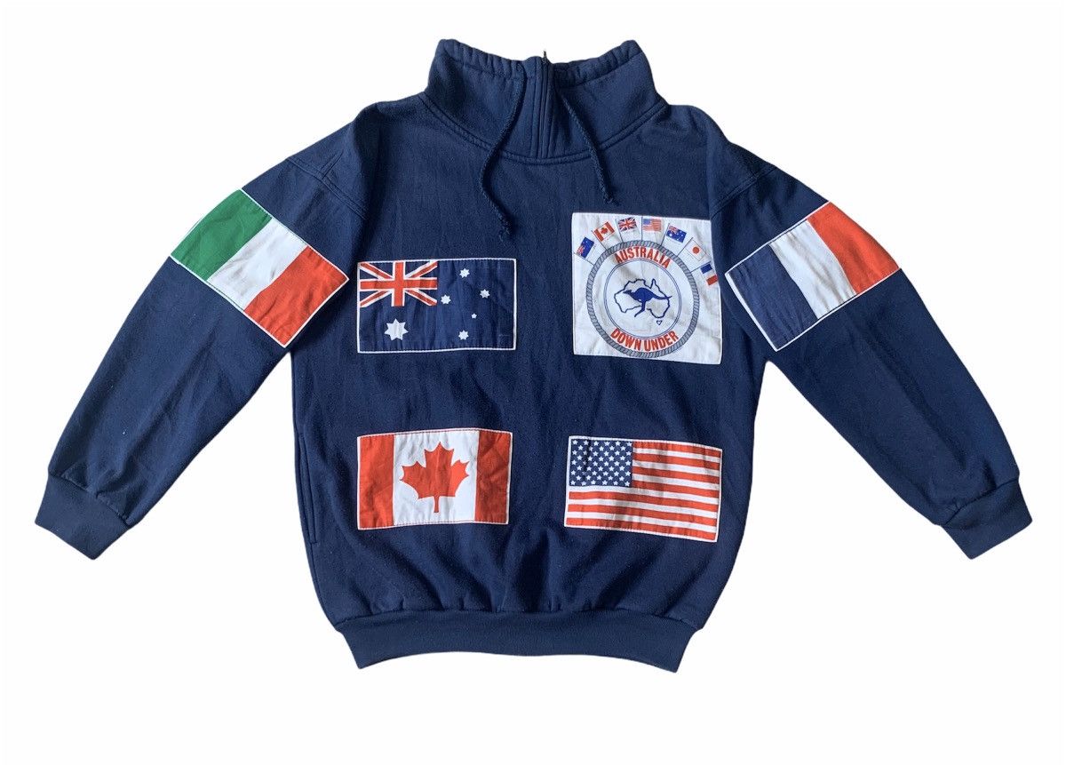 Vintage Sweatshirt AUSTRALIAN With Flag Rare Design Size US M / EU 48-50 / 2 - 1 Thumbnail