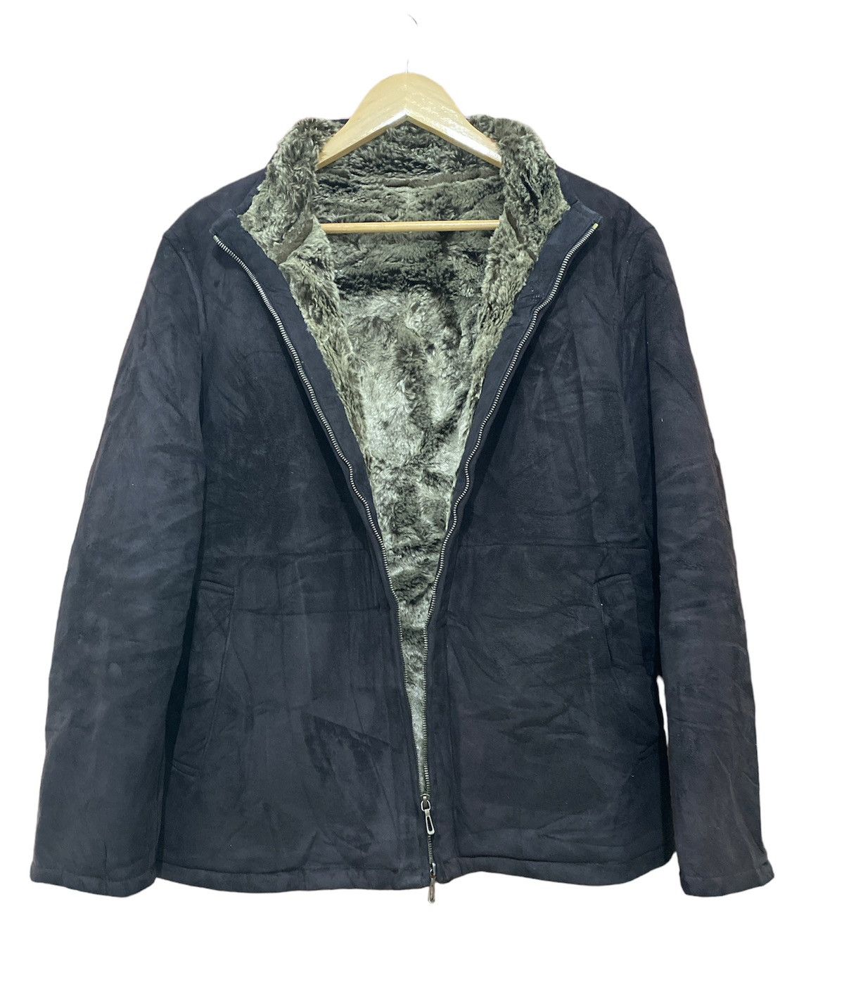 Tete Homme TETE HOMME VELVET LINED FUR SUPER BLACK JACKET Size US L / EU 52-54 / 3 - 3 Thumbnail