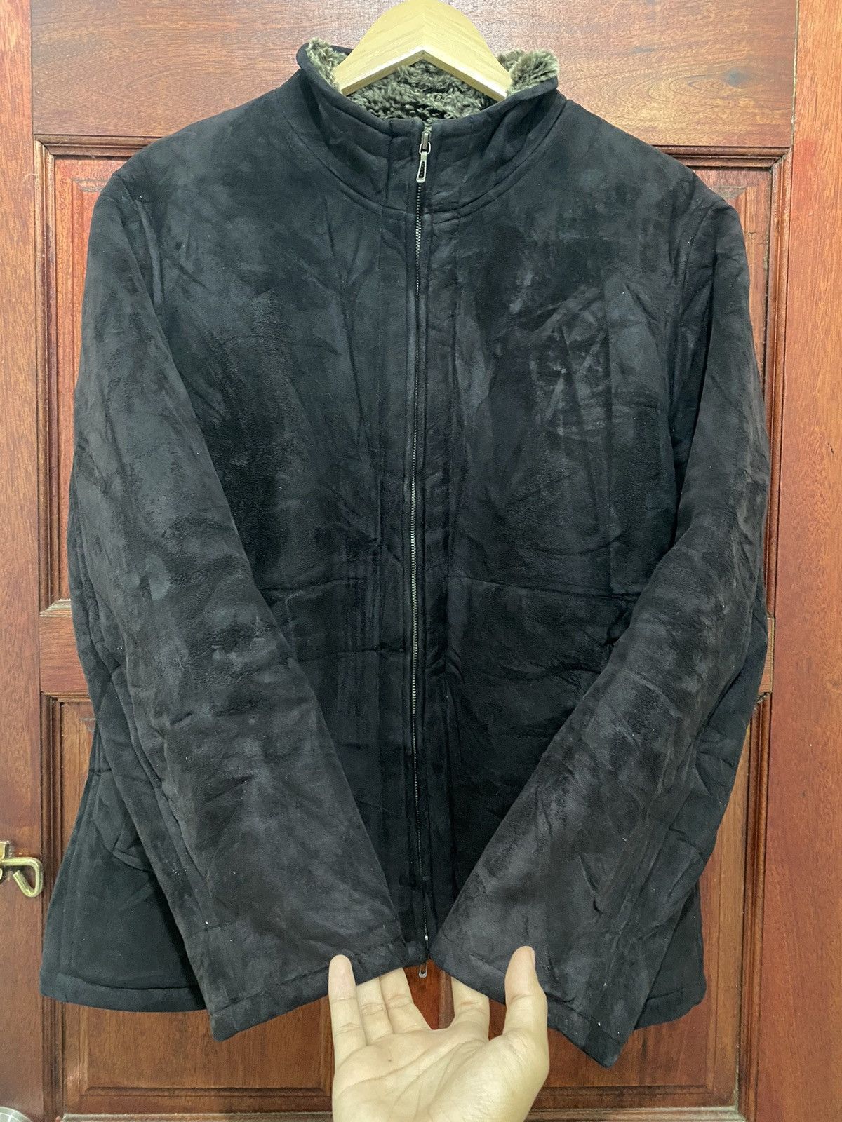 Tete Homme TETE HOMME VELVET LINED FUR SUPER BLACK JACKET Size US L / EU 52-54 / 3 - 5 Thumbnail