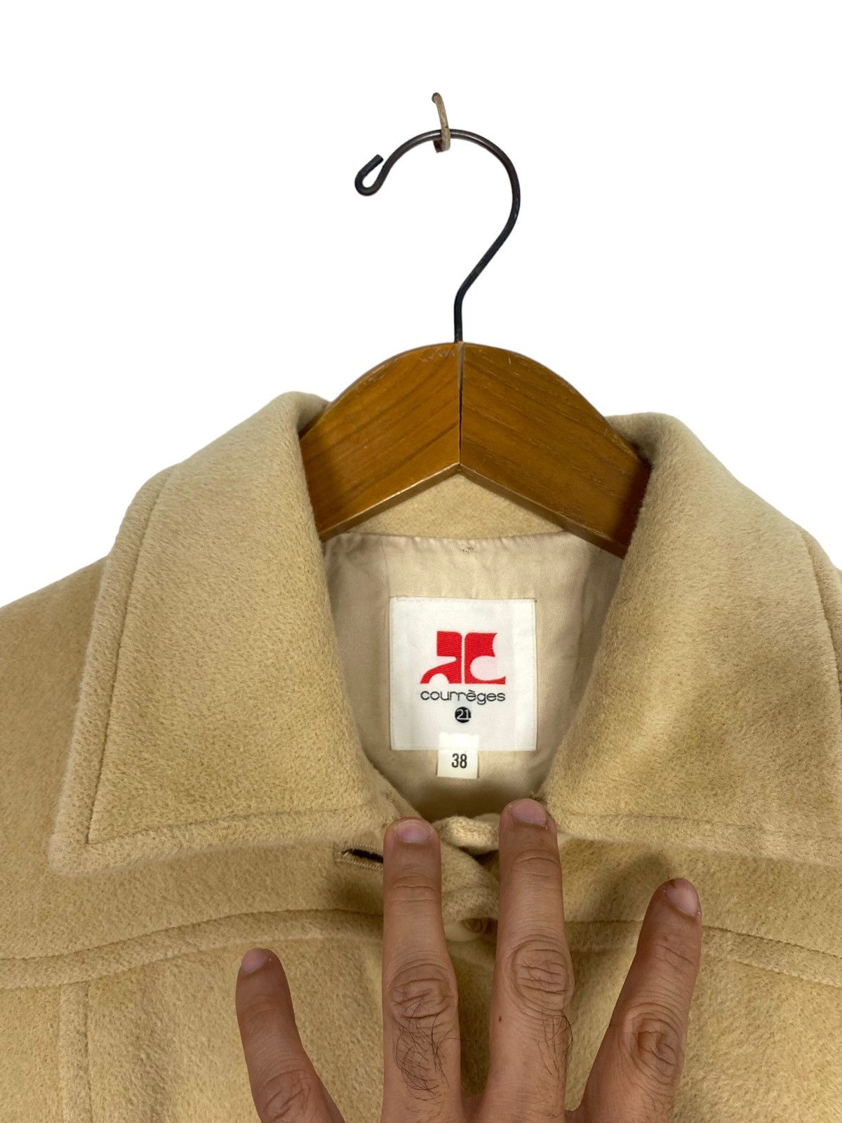 Courreges Rare‼️ Courreges Wool Belted Coat Women Small Size Size S / US 4 / IT 40 - 5 Thumbnail