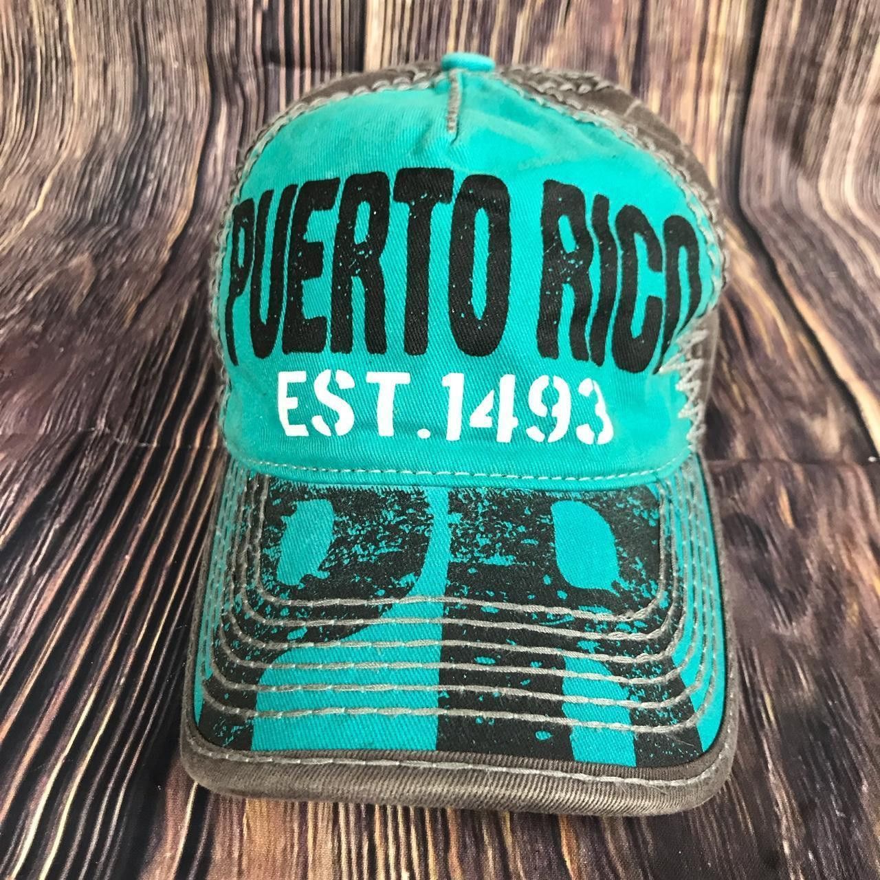 Streetwear Robin Ruth Puerto Rico gray and teal hat | Grailed