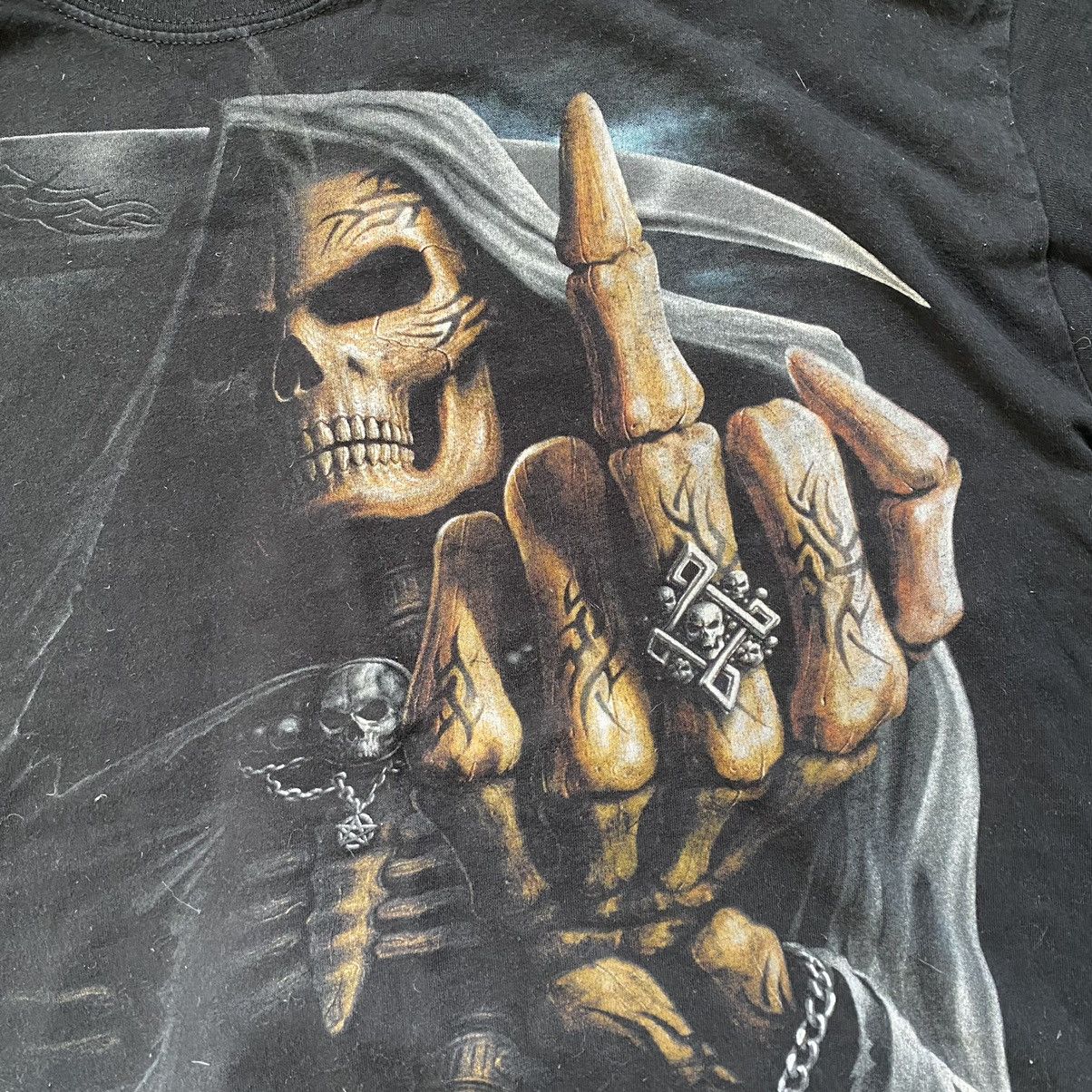 Band Tees vintage faded spiral skull shirt Size US XL / EU 56 / 4 - 5 Thumbnail
