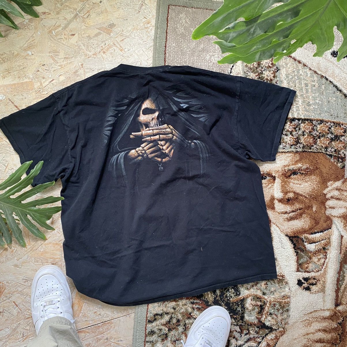 Band Tees vintage faded spiral skull shirt Size US XL / EU 56 / 4 - 2 Thumbnail