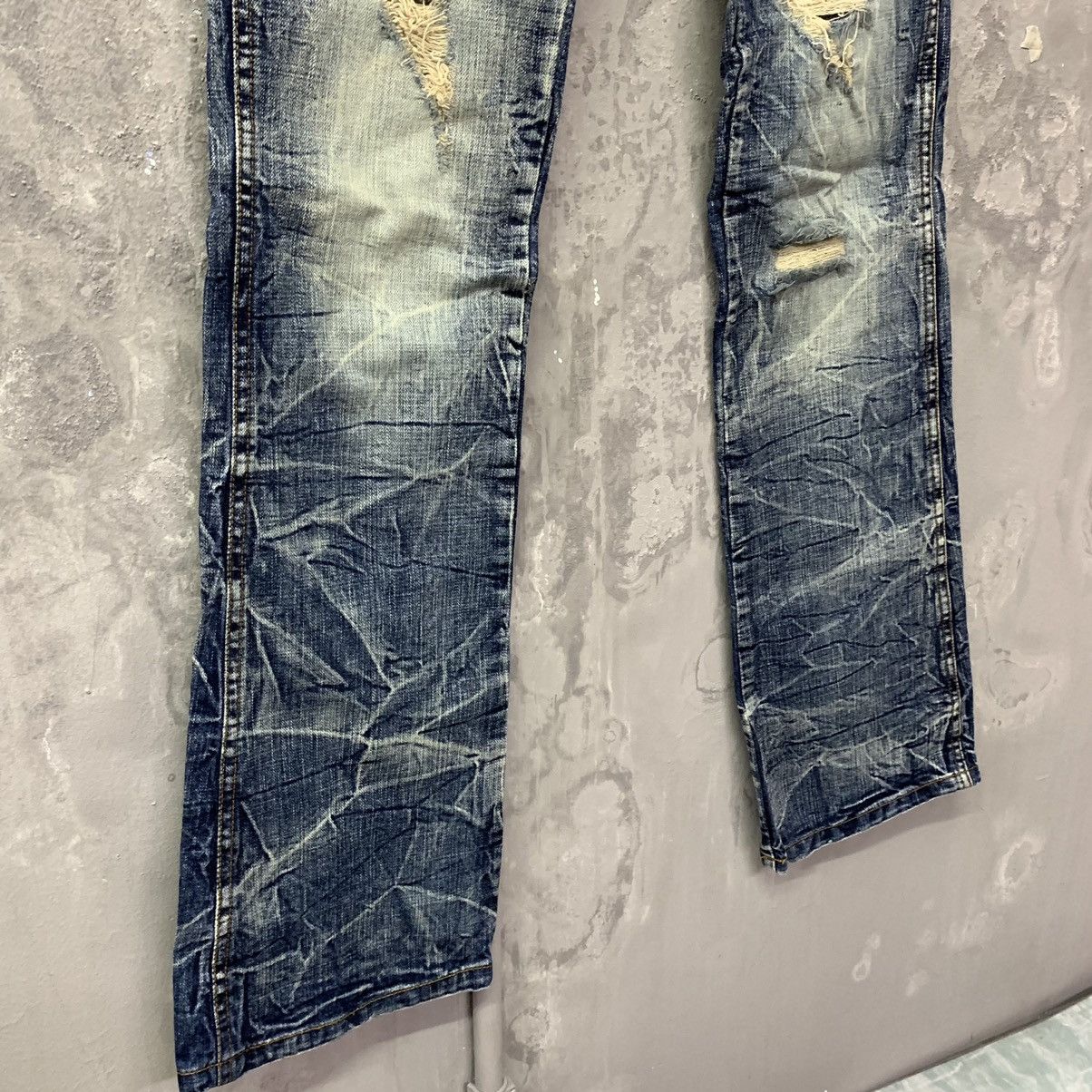 If Six Was Nine 🔥Flared Sick🔥Season Jiimax Lightning Distressed Denim Size US 30 / EU 46 - 5 Thumbnail