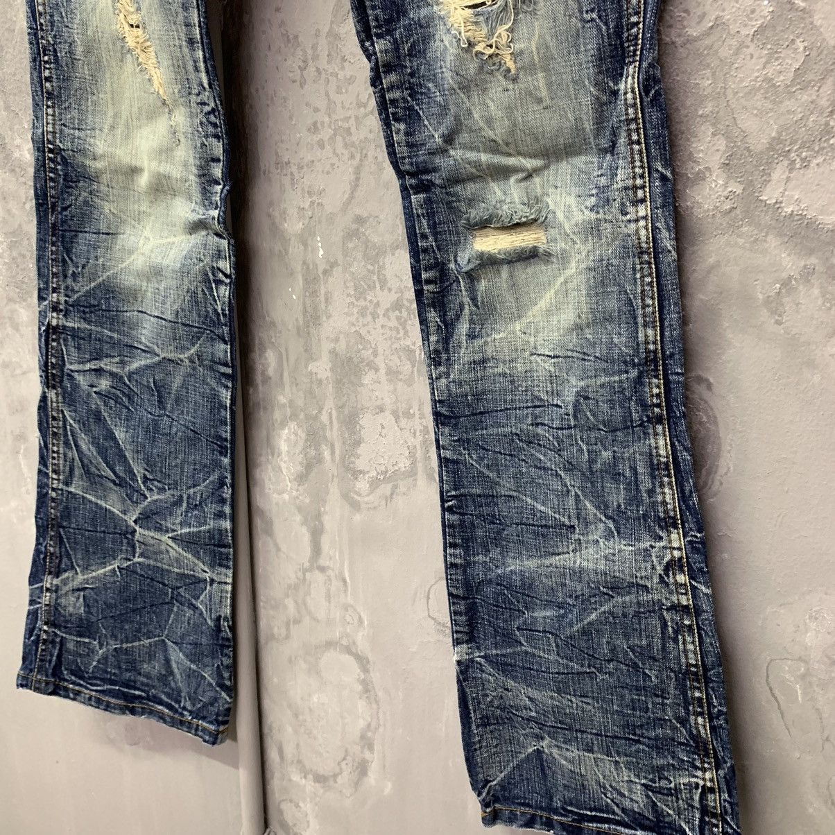 If Six Was Nine 🔥Flared Sick🔥Season Jiimax Lightning Distressed Denim Size US 30 / EU 46 - 8 Thumbnail