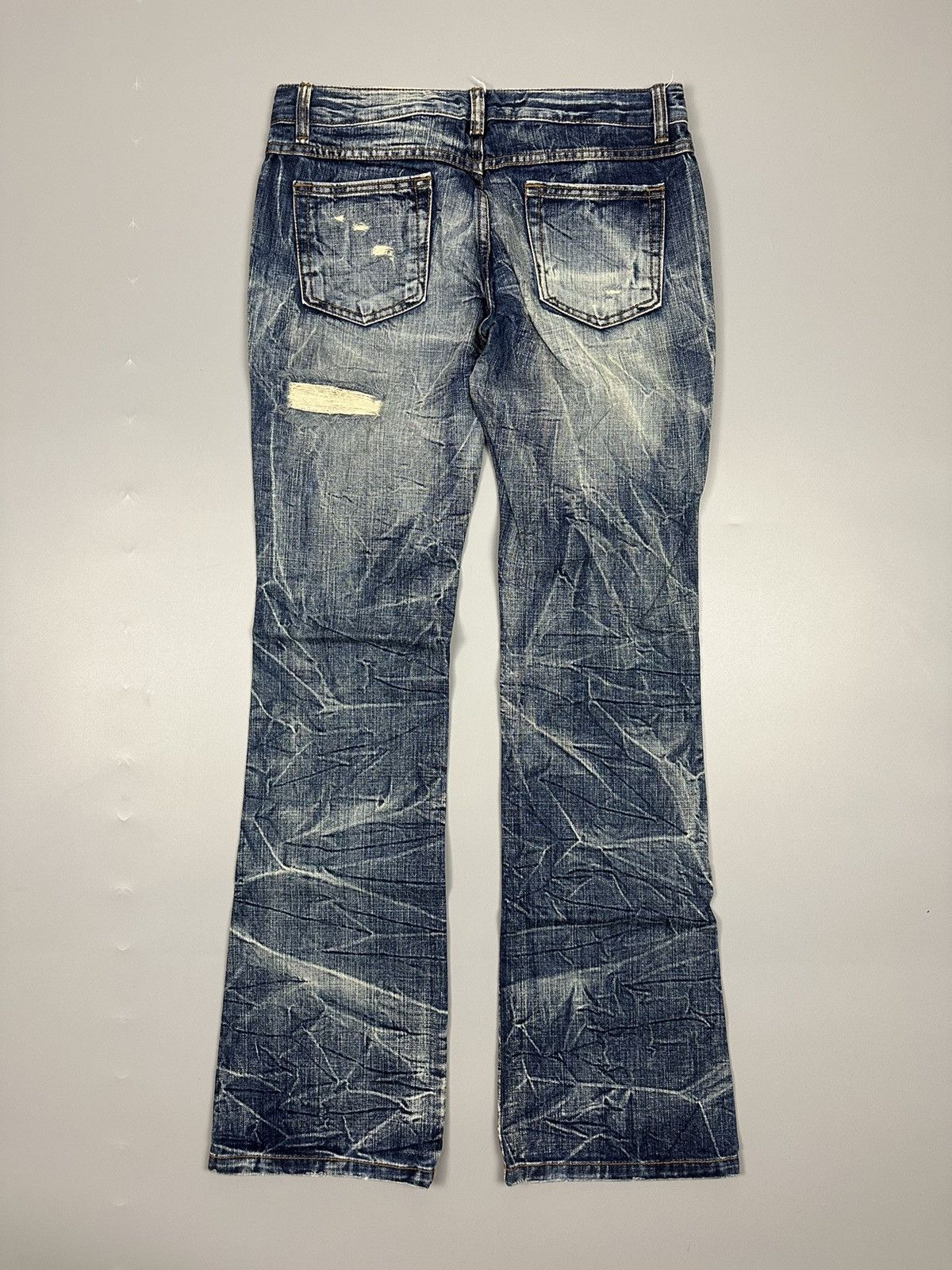 If Six Was Nine 🔥Flared Sick🔥Season Jiimax Lightning Distressed Denim Size US 30 / EU 46 - 2 Thumbnail
