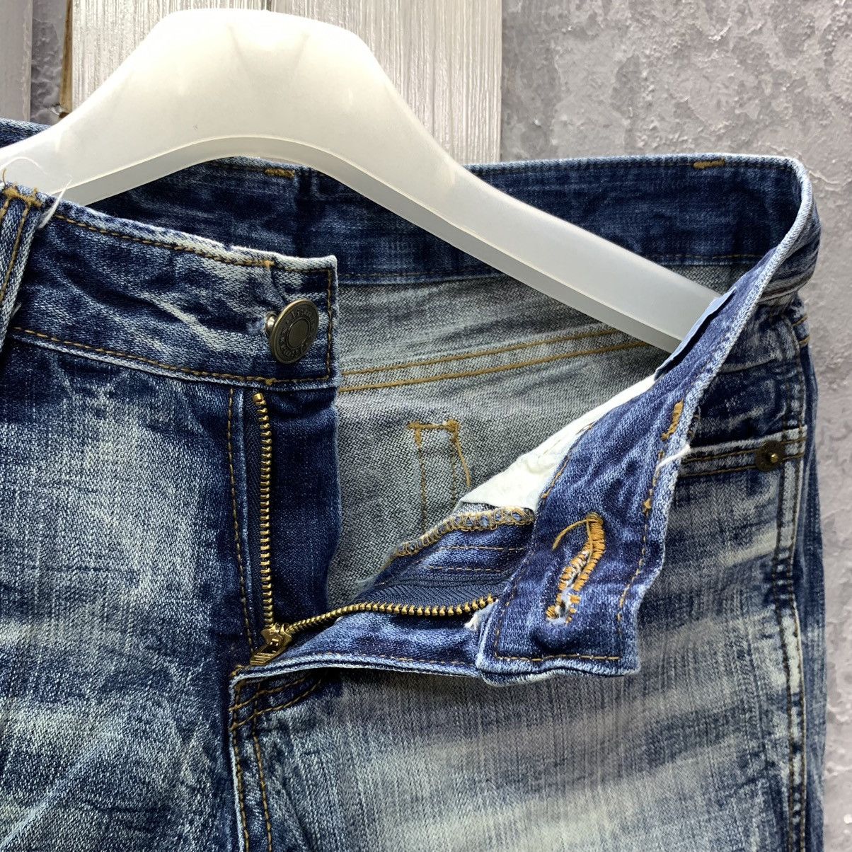If Six Was Nine 🔥Flared Sick🔥Season Jiimax Lightning Distressed Denim Size US 30 / EU 46 - 9 Thumbnail