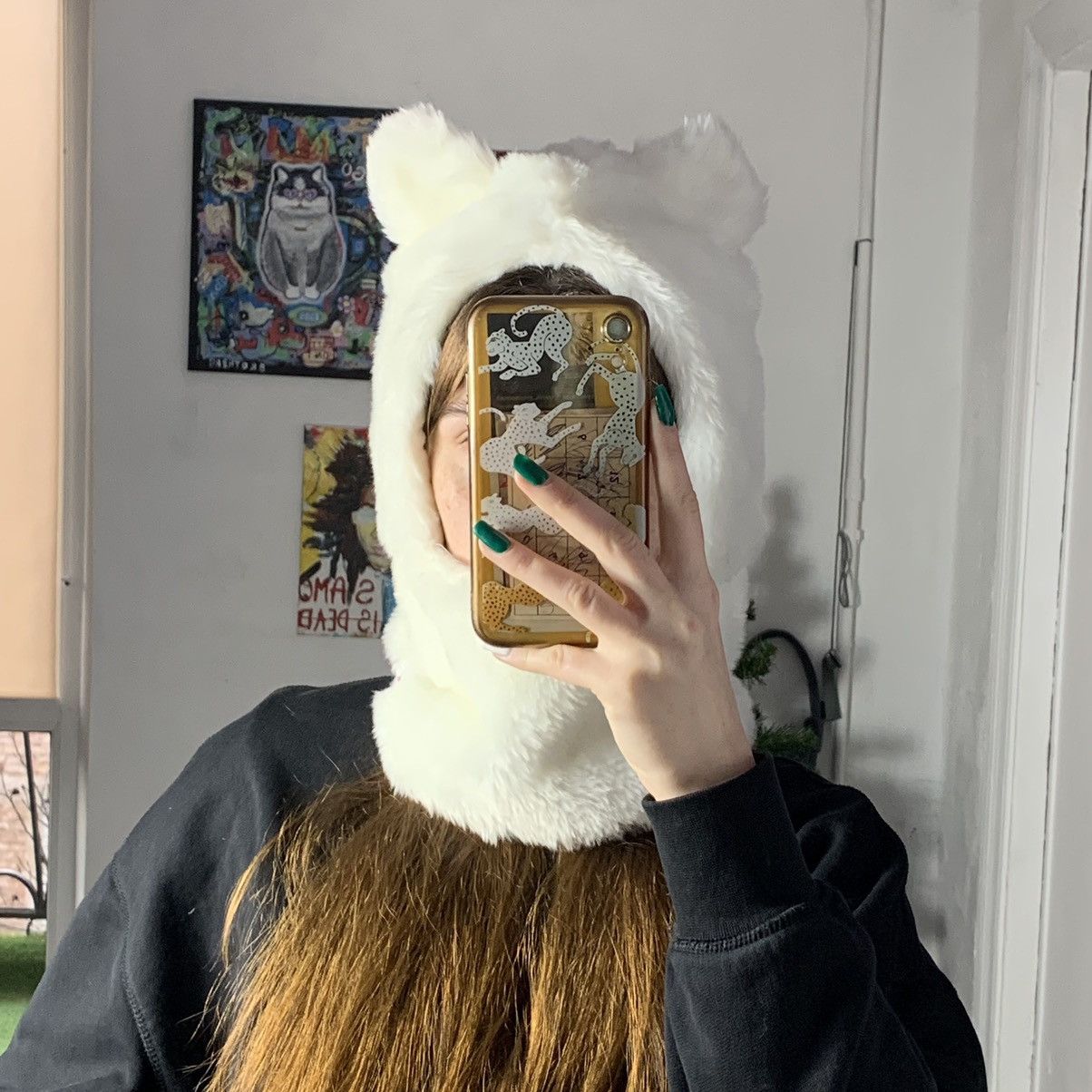 Cartoon Network CUTE HELLO KITTY MOHAIR Y2K BALACLAVA MASK Size ONE SIZE - 5 Thumbnail