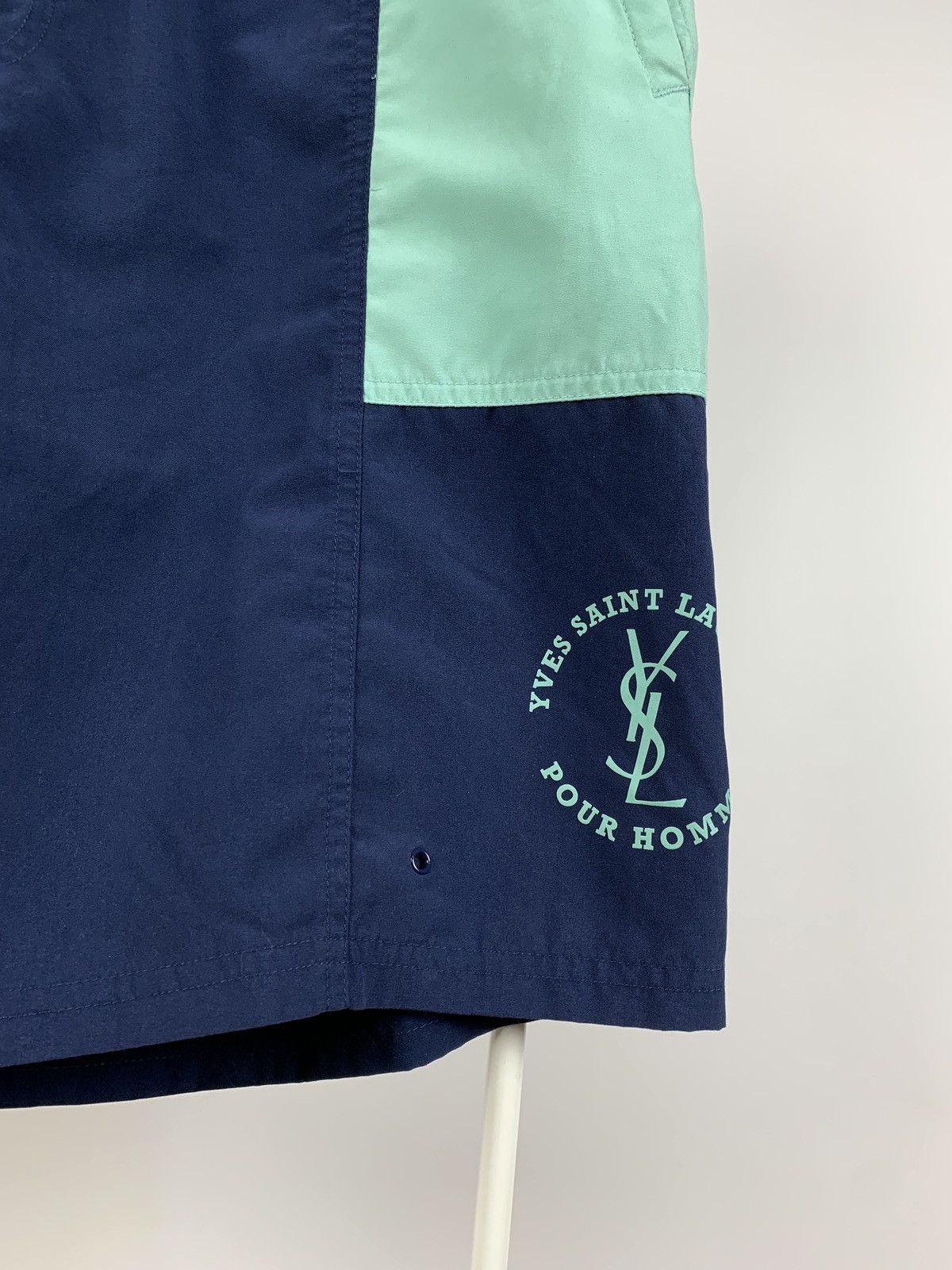 Vintage Vintage Yves Saint Laurent YSL Navy Blue Swimming Shorts Size US 32 / EU 48 - 7 Thumbnail