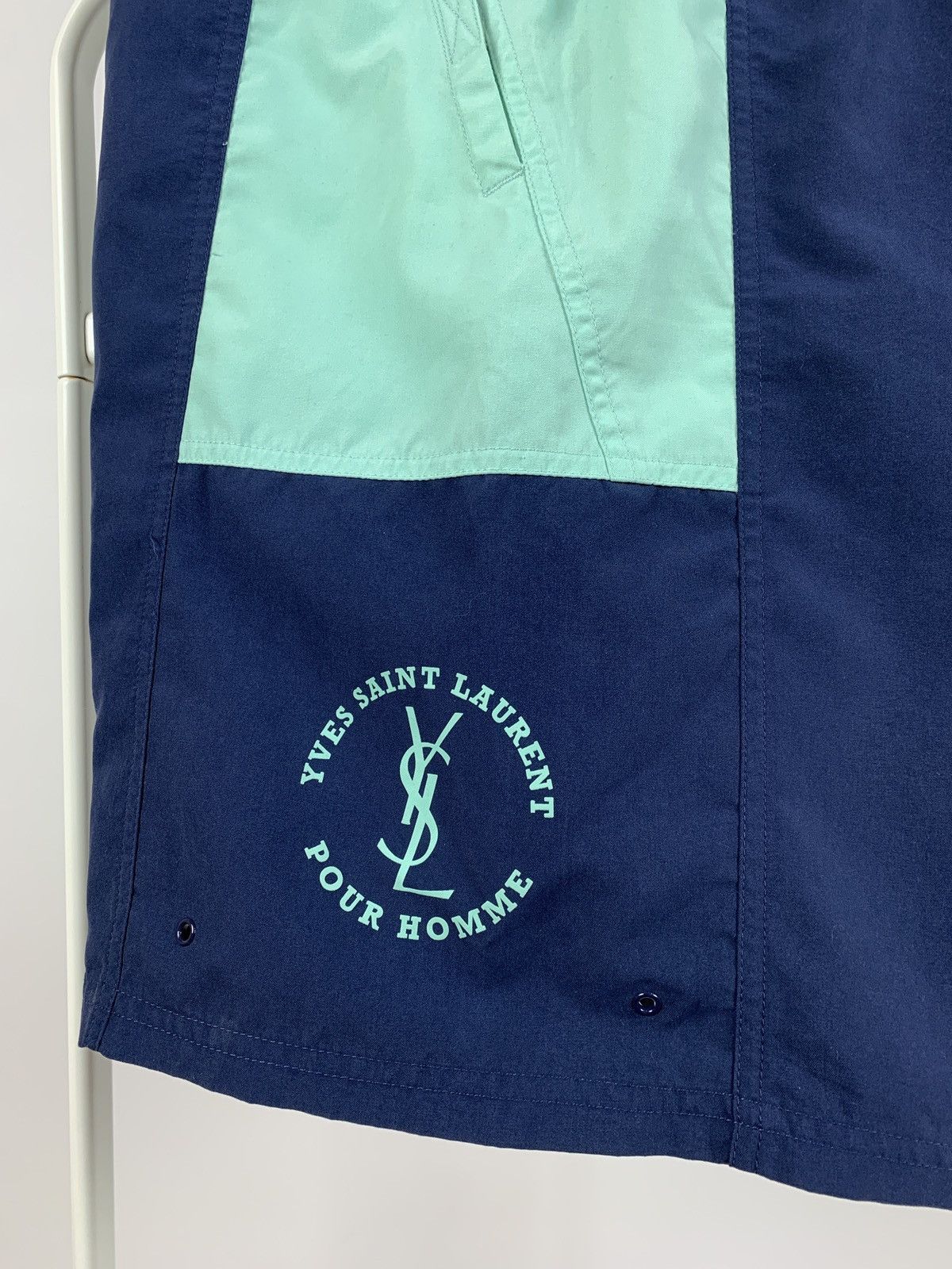 Vintage Vintage Yves Saint Laurent YSL Navy Blue Swimming Shorts Size US 32 / EU 48 - 11 Thumbnail