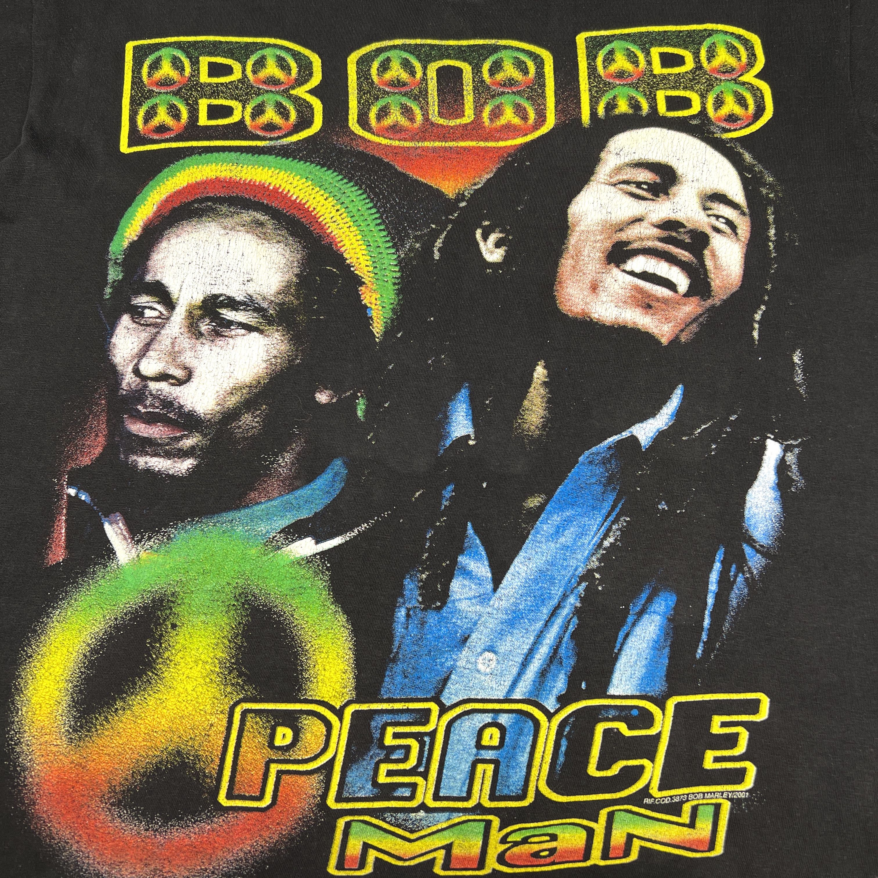 Band Tees Vintage 2001 Bob Marley ‘Peace Man’ Euro Bootleg T Shirt Size US L / EU 52-54 / 3 - 4 Thumbnail
