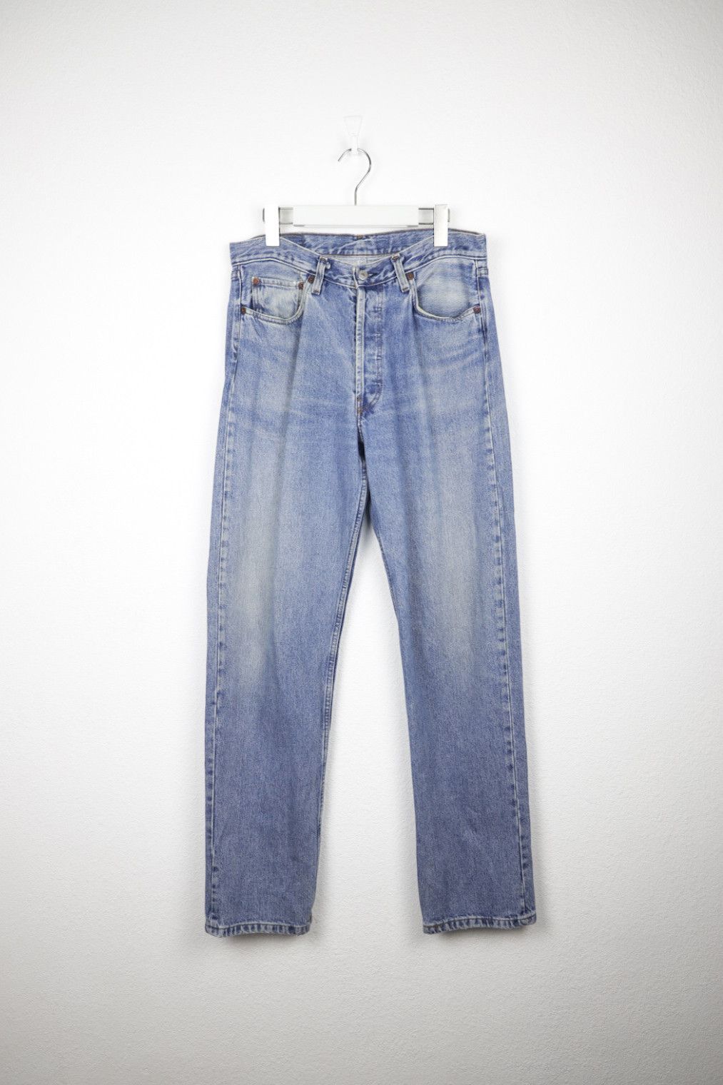 Levi's × Levi's Vintage Clothing × Vintage Vintage 90s Levi's 501 Blue Washed Denim Tab Jeans Pants Size US 32 / EU 48 - 1 Thumbnail
