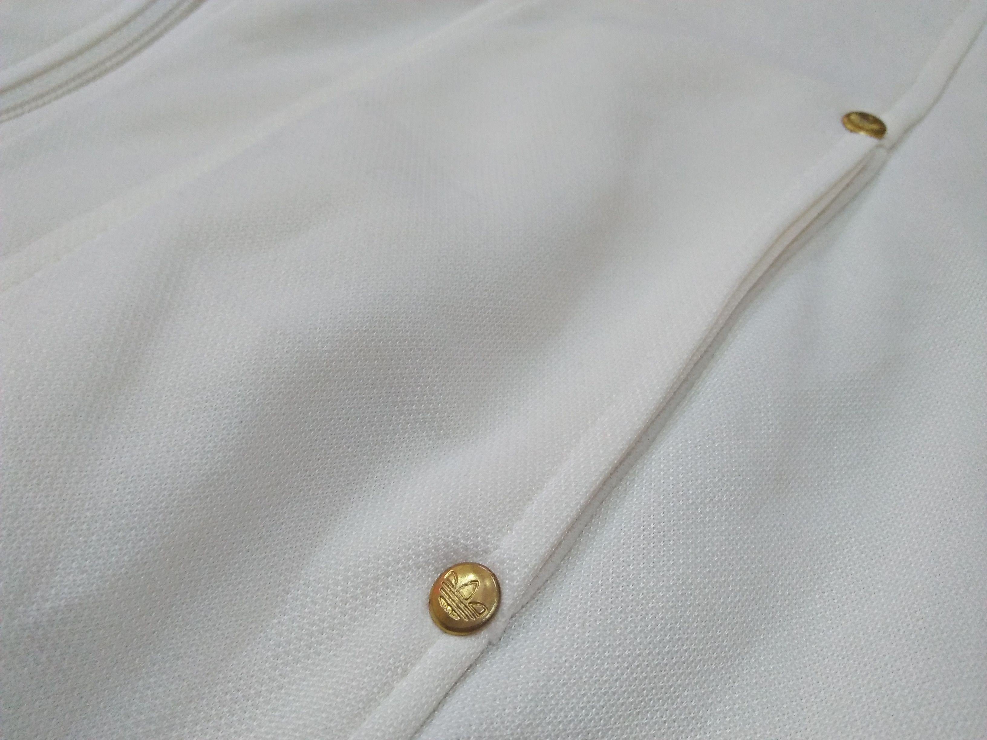 Adidas ADIDAS Gold Embroidered Logo White Jacket Size L / US 10 / IT 46 - 5 Thumbnail