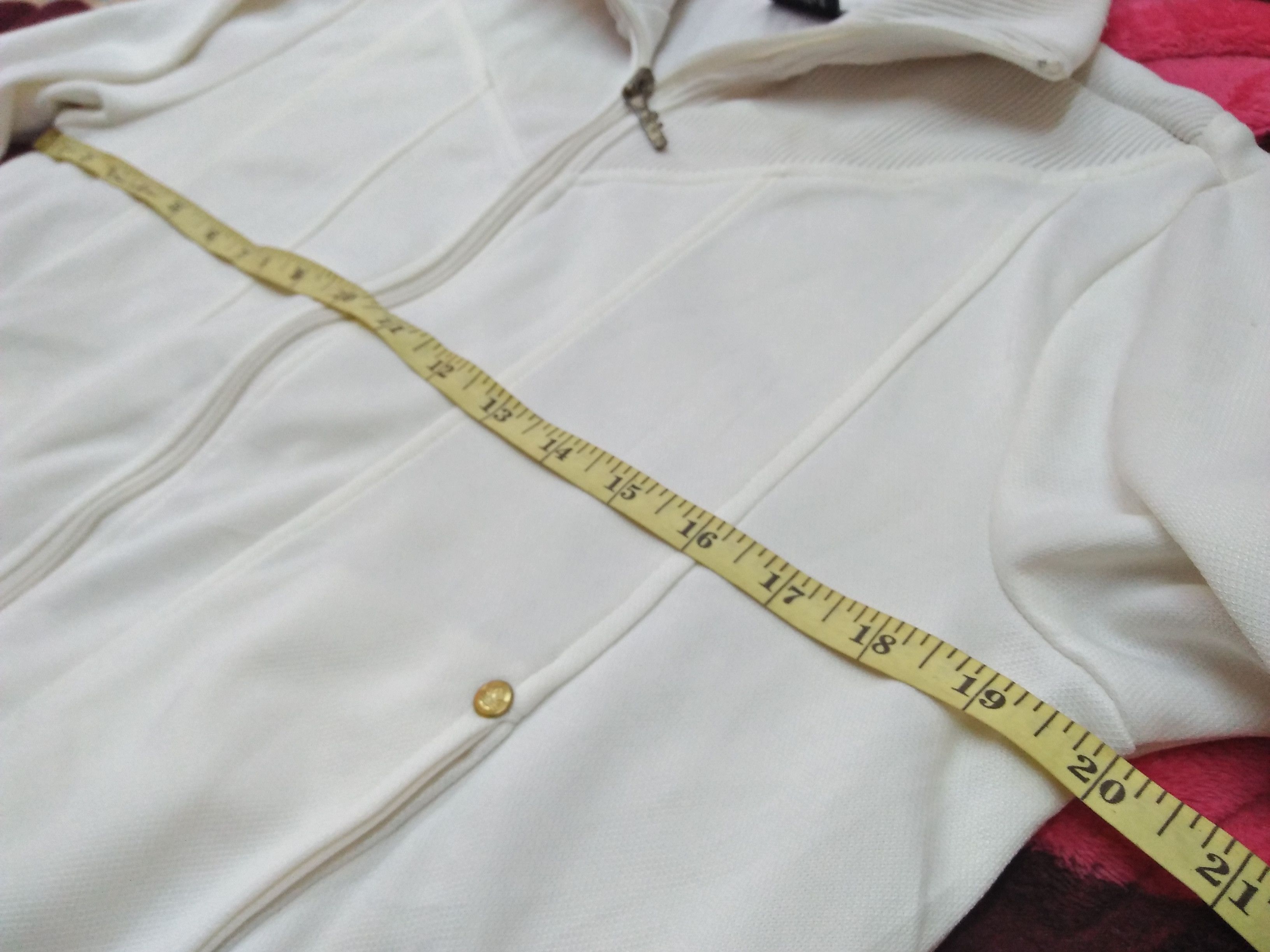 Adidas ADIDAS Gold Embroidered Logo White Jacket Size L / US 10 / IT 46 - 8 Thumbnail