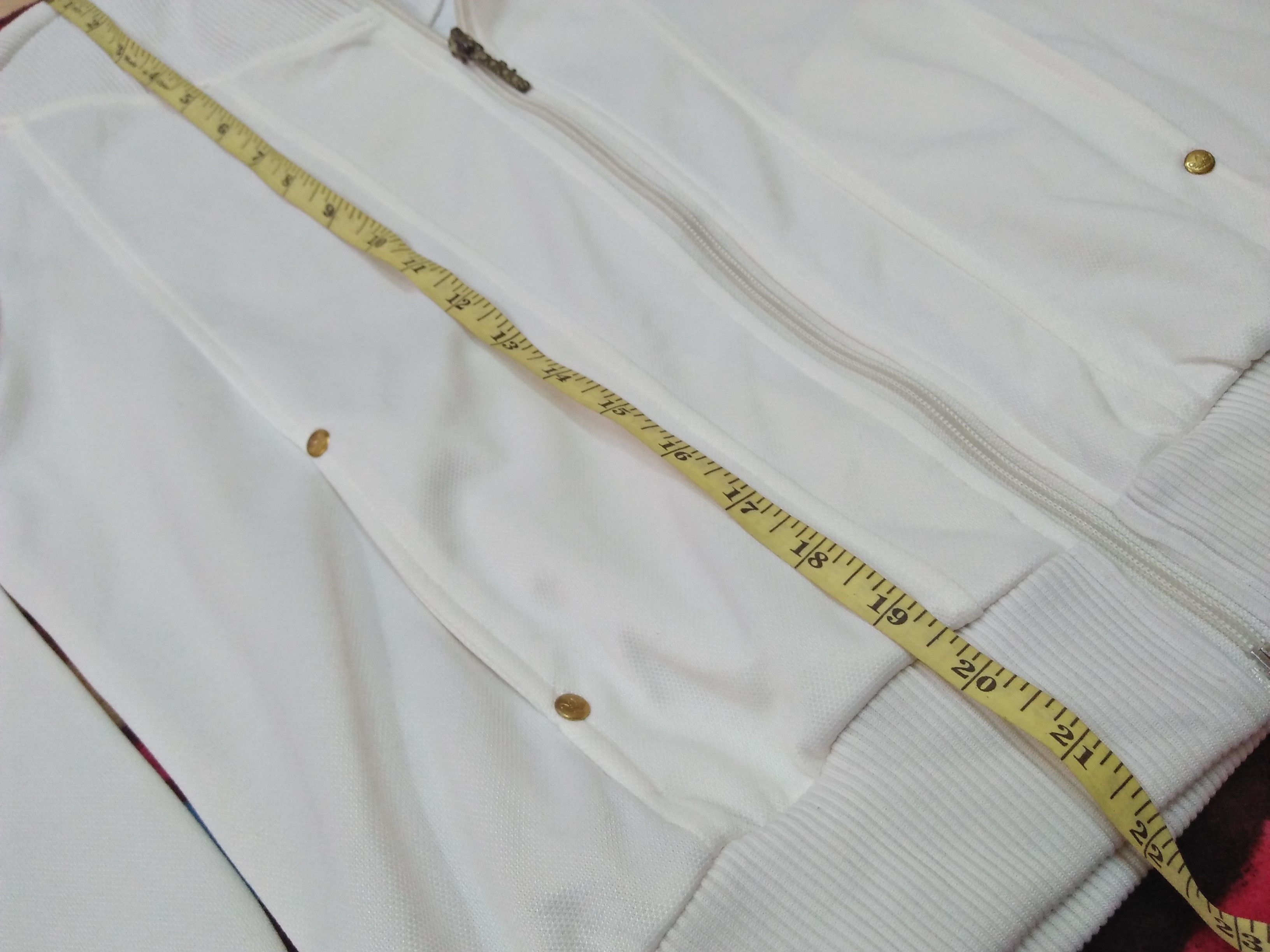 Adidas ADIDAS Gold Embroidered Logo White Jacket Size L / US 10 / IT 46 - 9 Thumbnail