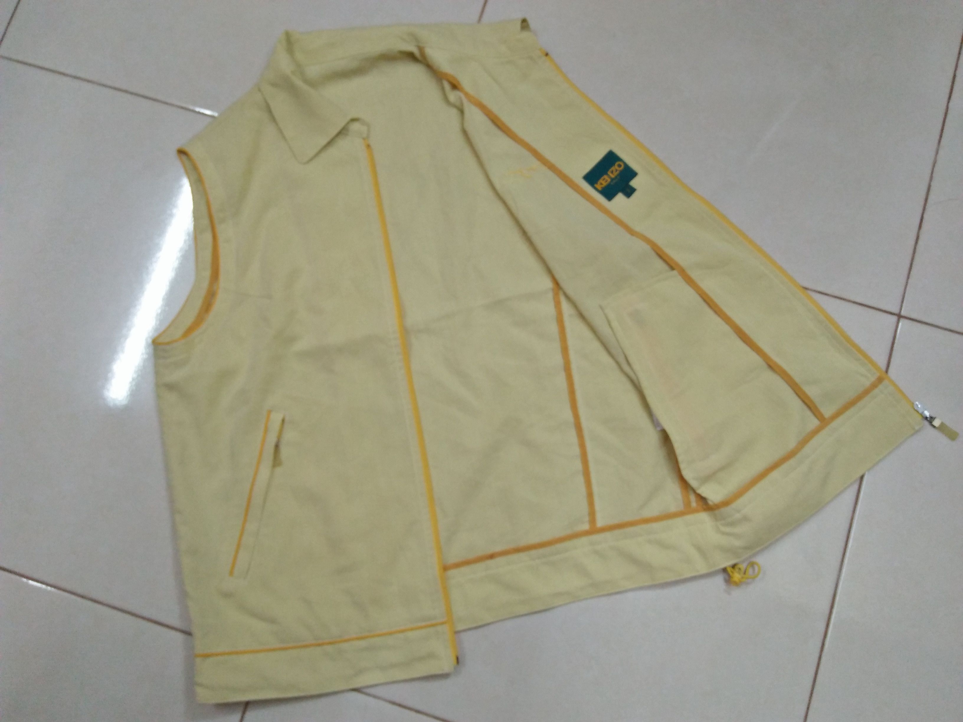 Kenzo KENZO Golf Embroidered Lite Yellow Sleeveless Jacket Vest Size US M / EU 48-50 / 2 - 4 Thumbnail