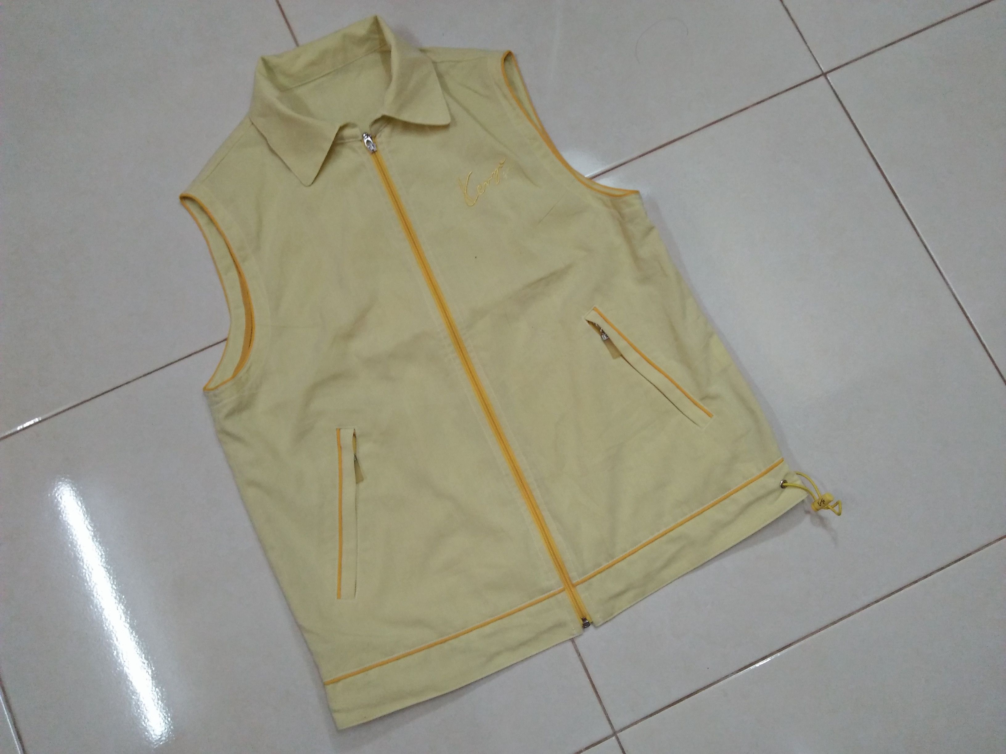 Kenzo KENZO Golf Embroidered Lite Yellow Sleeveless Jacket Vest Size US M / EU 48-50 / 2 - 3 Thumbnail