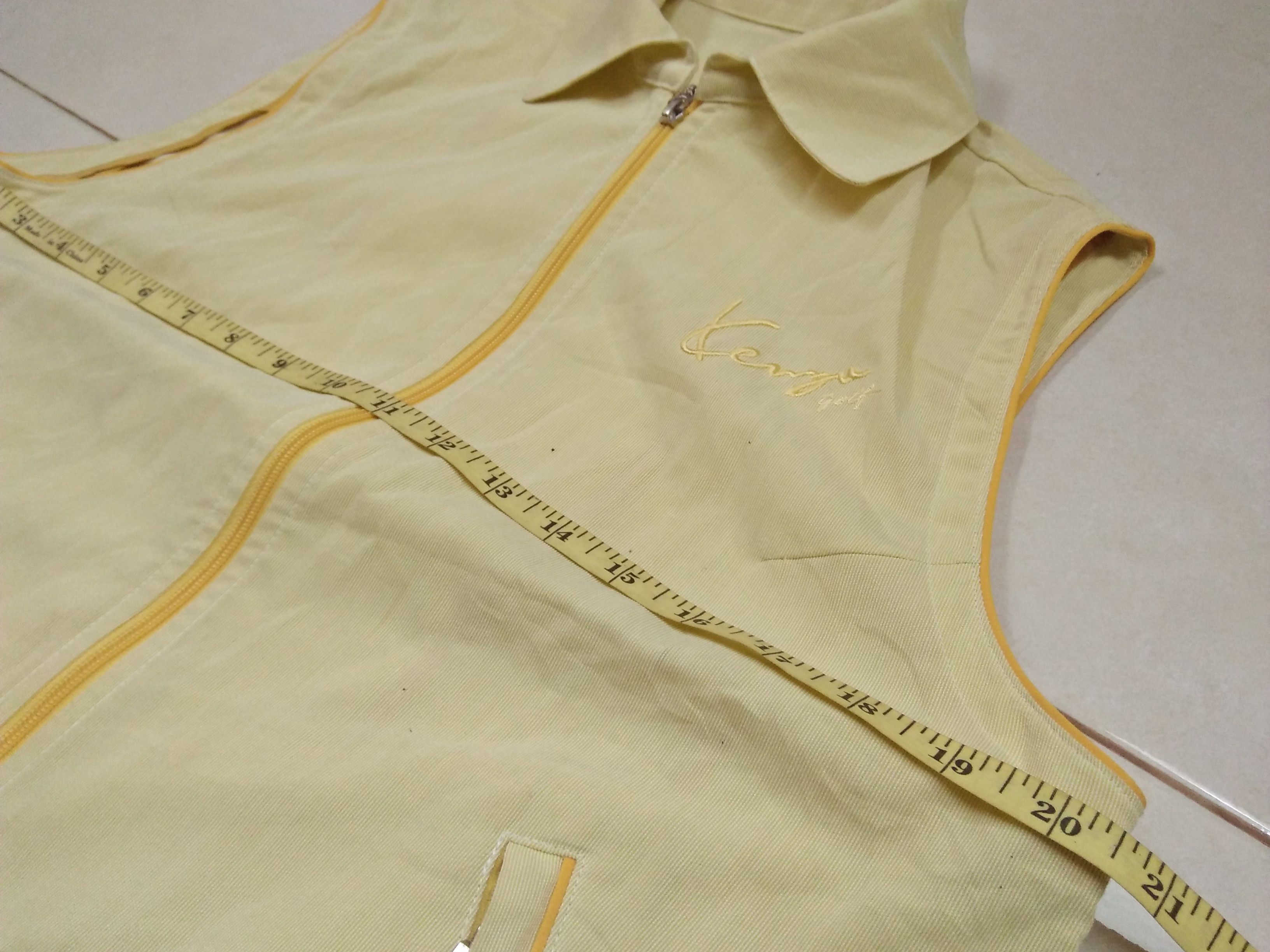 Kenzo KENZO Golf Embroidered Lite Yellow Sleeveless Jacket Vest Size US M / EU 48-50 / 2 - 10 Thumbnail