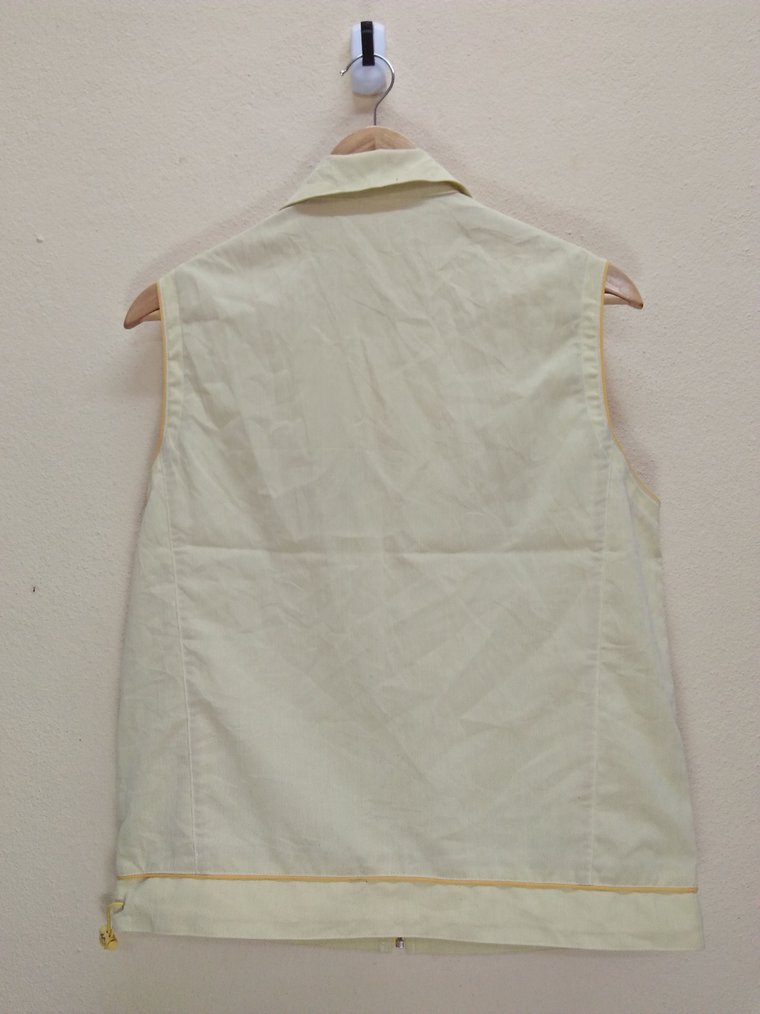 Kenzo KENZO Golf Embroidered Lite Yellow Sleeveless Jacket Vest Size US M / EU 48-50 / 2 - 2 Thumbnail
