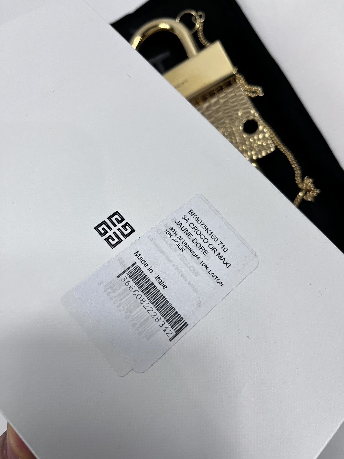 Givenchy GIVENCHY 3A CROCO OR MAXI JAUNE GOLD CROCO PADLOCK MAXI Size ONE SIZE - 12 Thumbnail