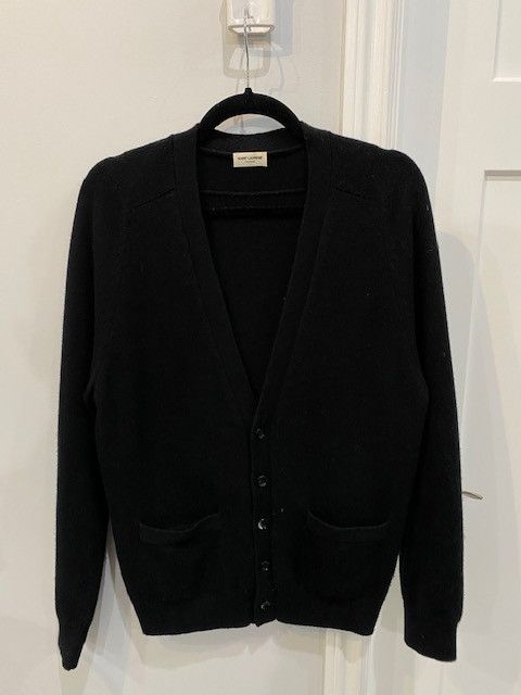 Saint Laurent Paris Saint Laurent 100% Cashmere Cardigan by Hedi Slimane Size US M / EU 48-50 / 2 - 1 Thumbnail
