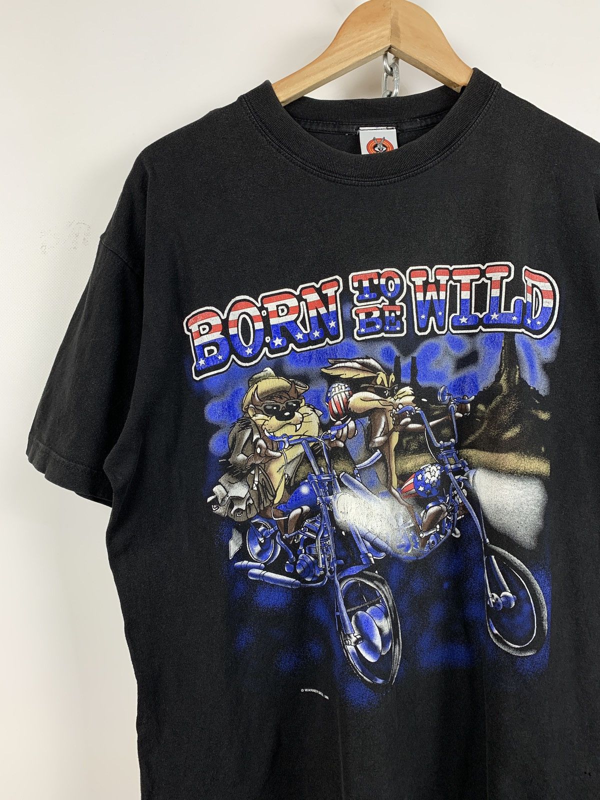 Cartoon Network 90s Vintage Born To Be Wild Taz Coyote Space Jam T-Shirt Size US L / EU 52-54 / 3 - 2 Thumbnail