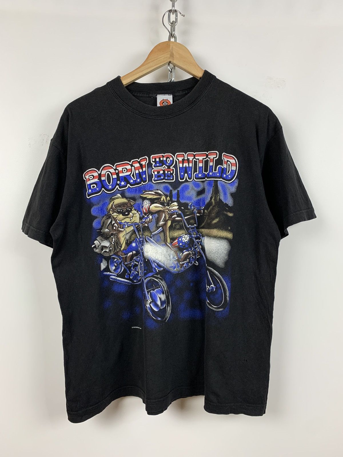 Cartoon Network 90s Vintage Born To Be Wild Taz Coyote Space Jam T-Shirt Size US L / EU 52-54 / 3 - 1 Thumbnail