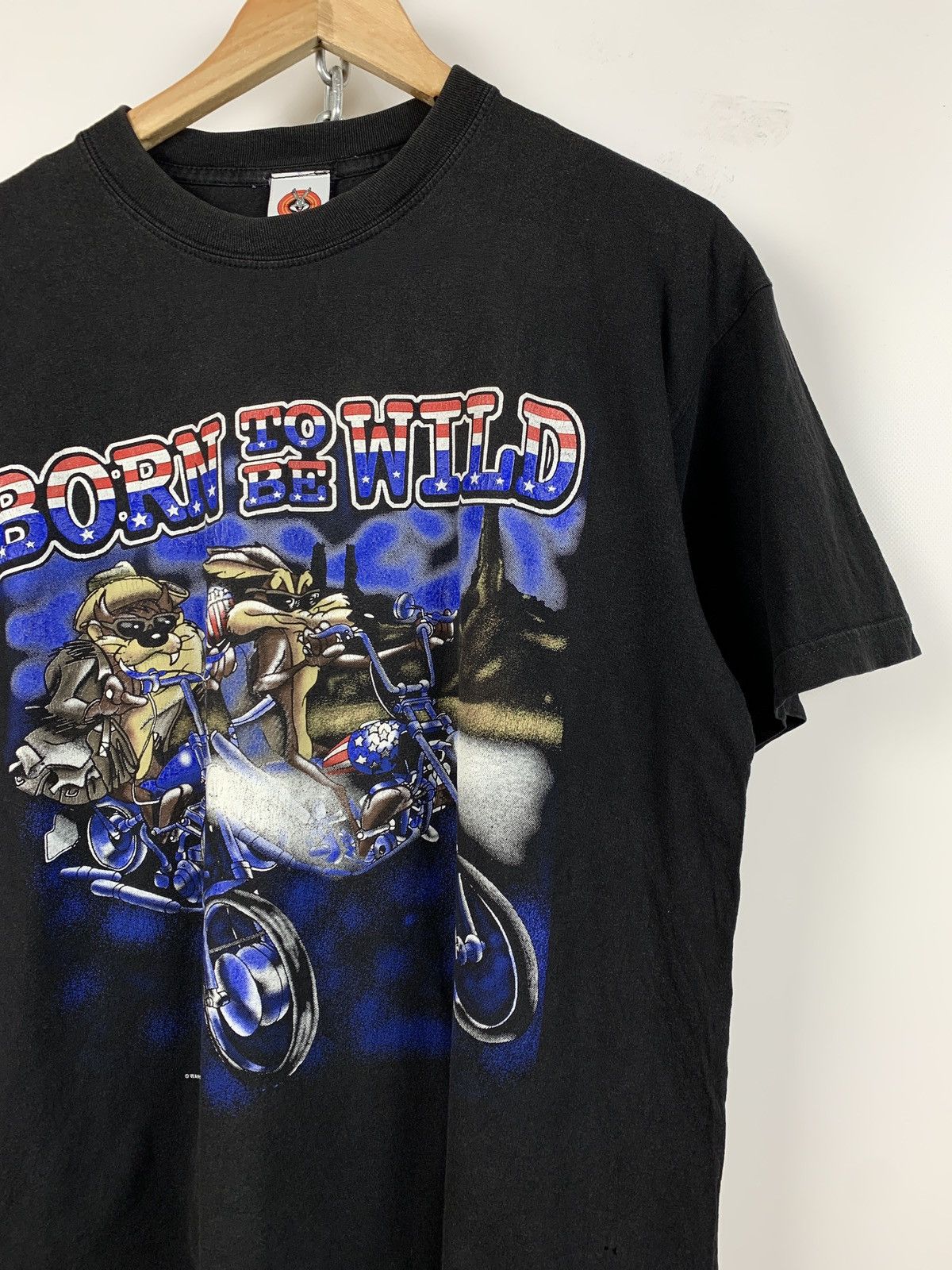 Cartoon Network 90s Vintage Born To Be Wild Taz Coyote Space Jam T-Shirt Size US L / EU 52-54 / 3 - 3 Thumbnail
